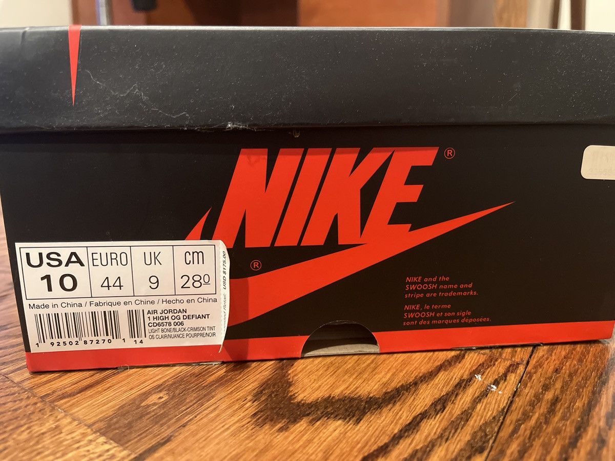 Nike Jordan 1 Retro High OG Defiant SB Size US 10 / EU 43 - 8 Thumbnail