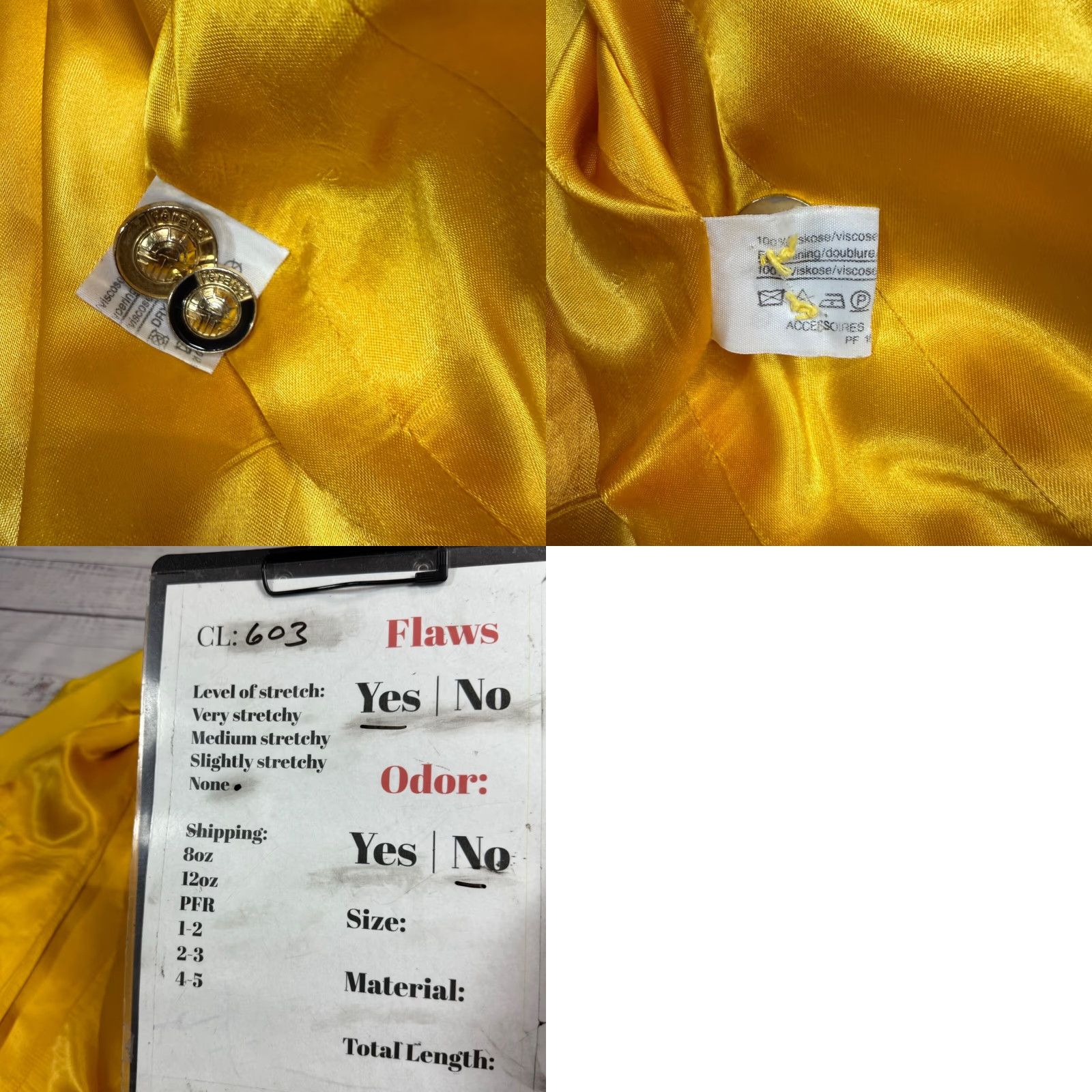 Louis Feraud VINTAGE Louis Feraud Womens Blazer Jacket Blazer 10 Yellow Size L / US 10 / IT 46 - 9 Thumbnail