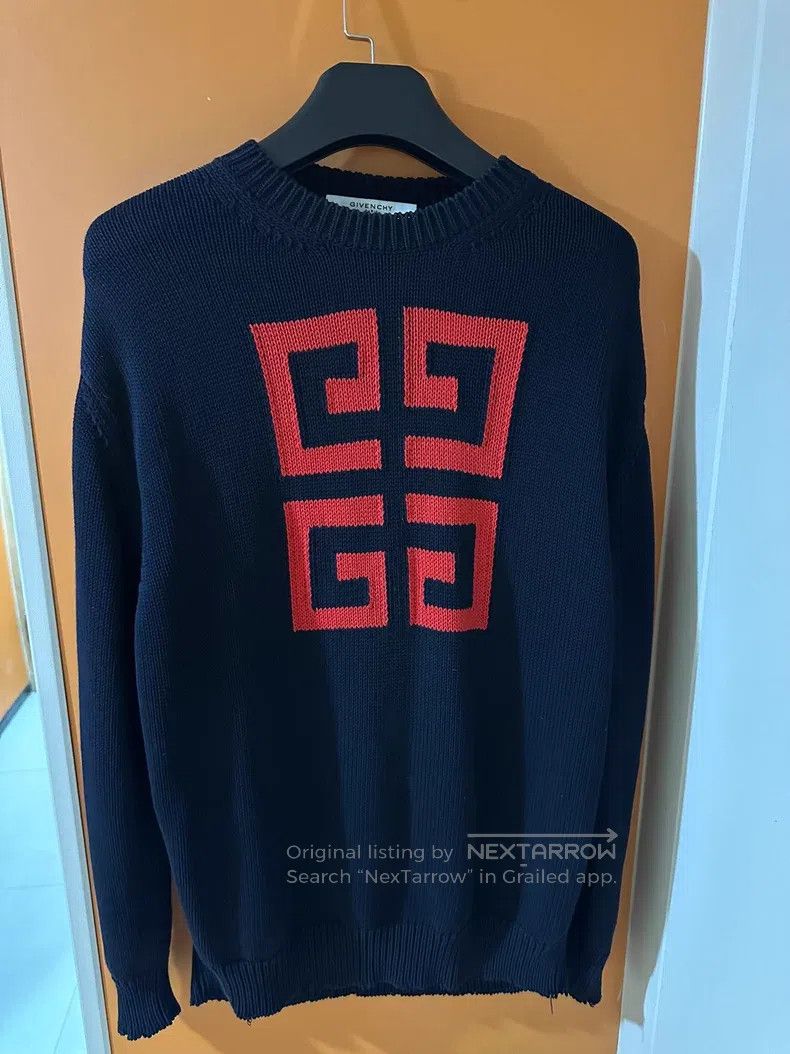 Givenchy Givenchy Black and Red Logo Sweater Size US S / EU 44-46 / 1 - 1 Thumbnail