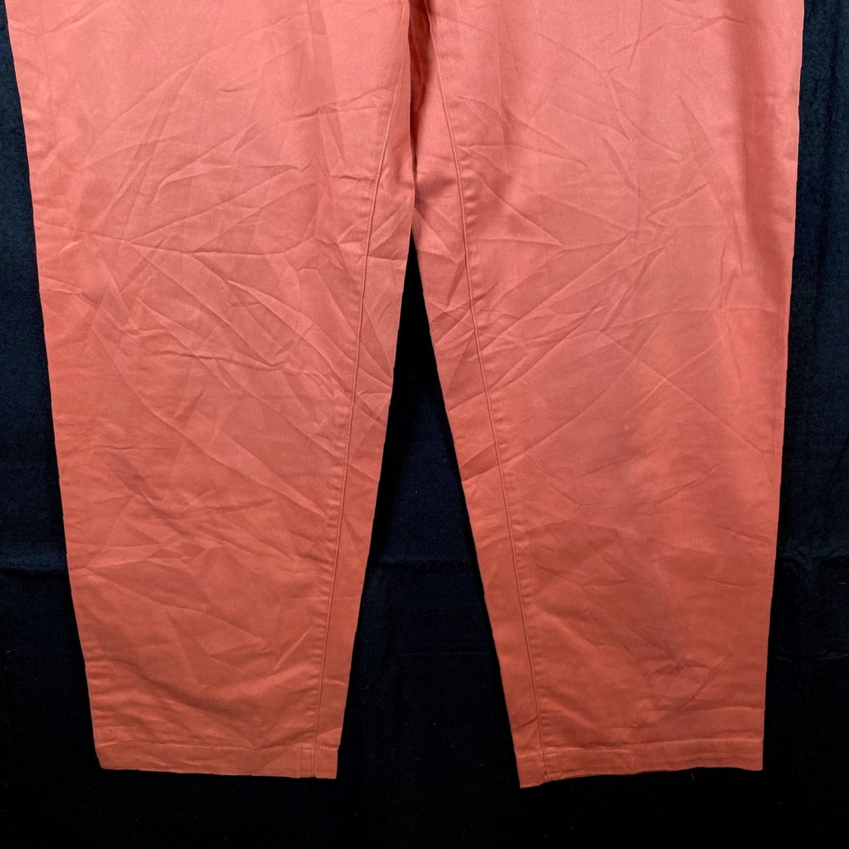 Vintage LL Bean Womens Pants Chino 100% Cotton Peach High Rise Straight Leg 16 Plus Regular Size 25" / US 0 / IT 36 - 3 Thumbnail
