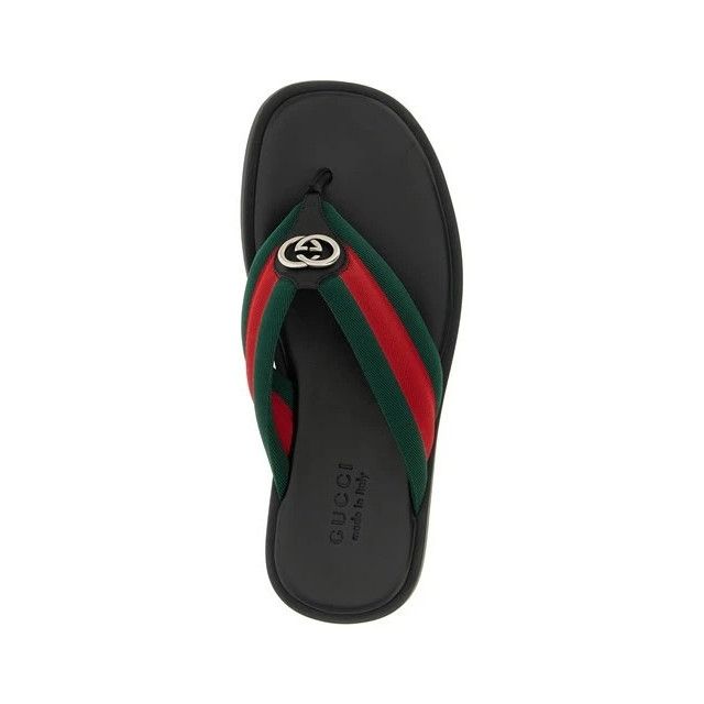 Gucci GUCCI $880 Black Interlocking G Thong Sandals New & Authenti Size US 10.5 / EU 43-44 - 4 Thumbnail