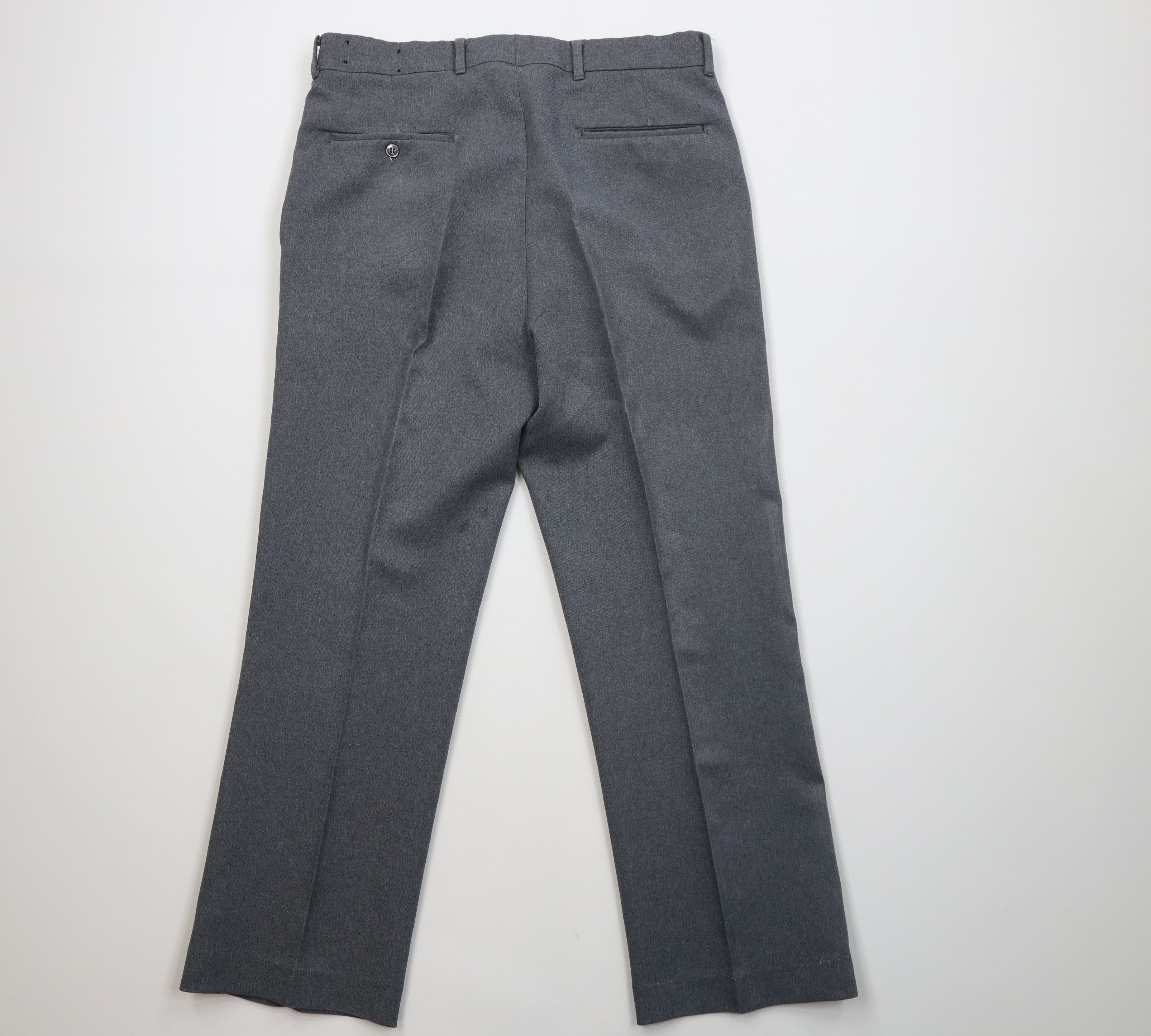 Vintage Vintage 70s Streetwear Flared Wide Leg Chino Pants Gray USA Size US 32 / EU 48 - 11 Thumbnail