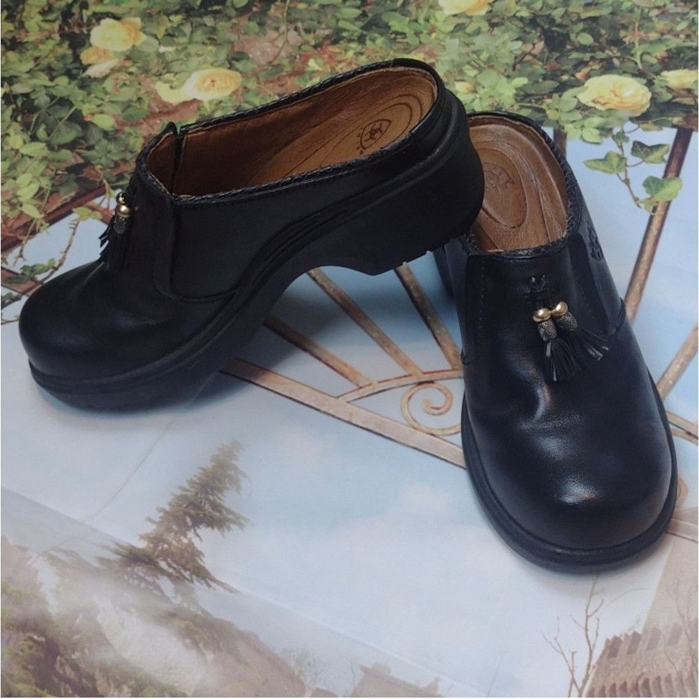 Ariat Ariat Mendocino western tassle black leather clogs/mules 6 Size US 6 / IT 36 - 2 Thumbnail