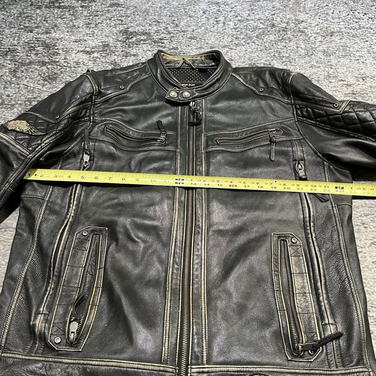 Harley Davidson VINTAGE HARLEY DAVIDSON TIFTON BIKER GRUNGE LEATHER JACKET Size US L / EU 52-54 / 3 - 14 Thumbnail