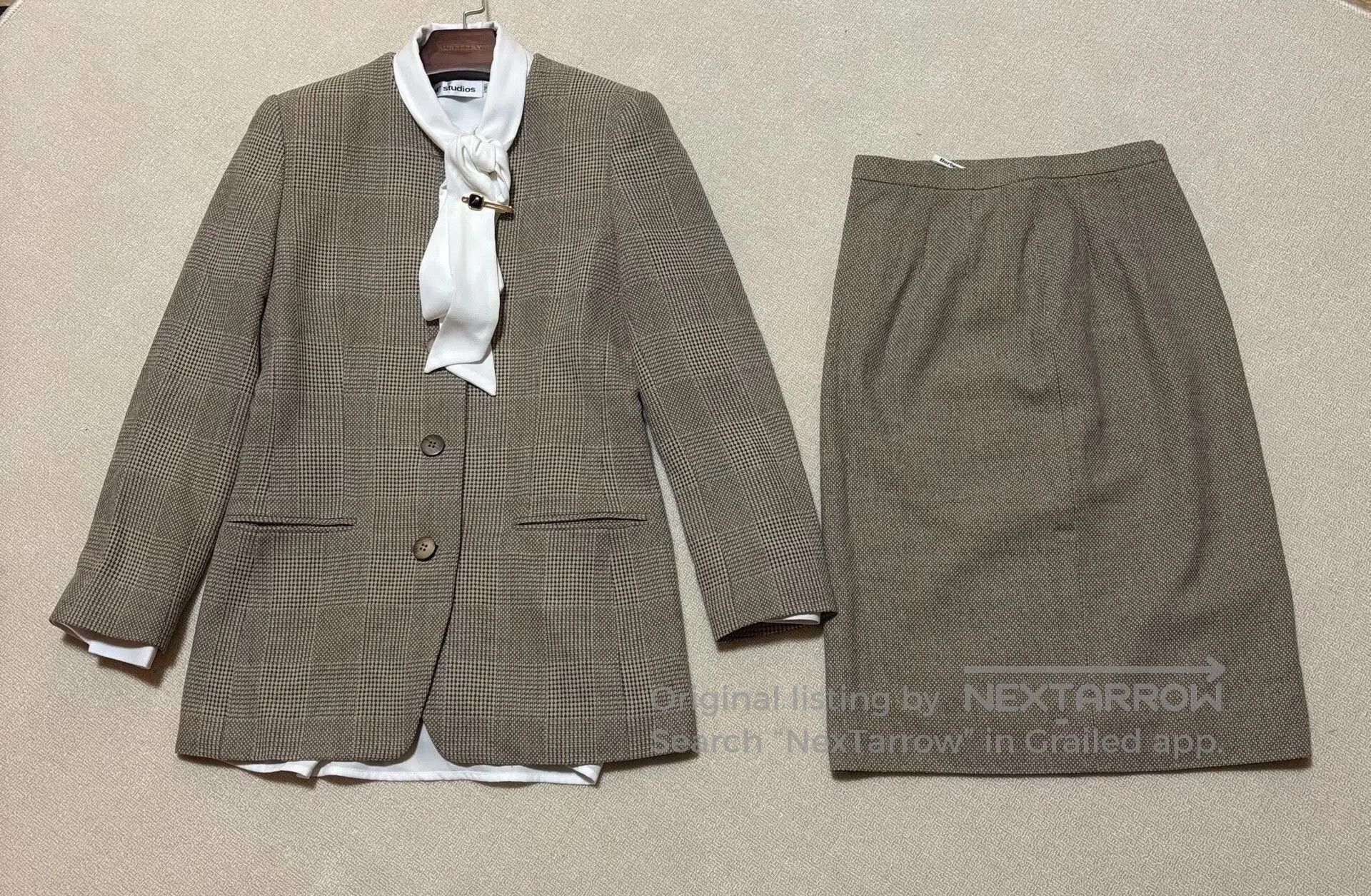 Burberry Burberry 90s Vintage Women's Suit Skirt Set. Size M / US 6-8 / IT 42-44 - 2 Thumbnail
