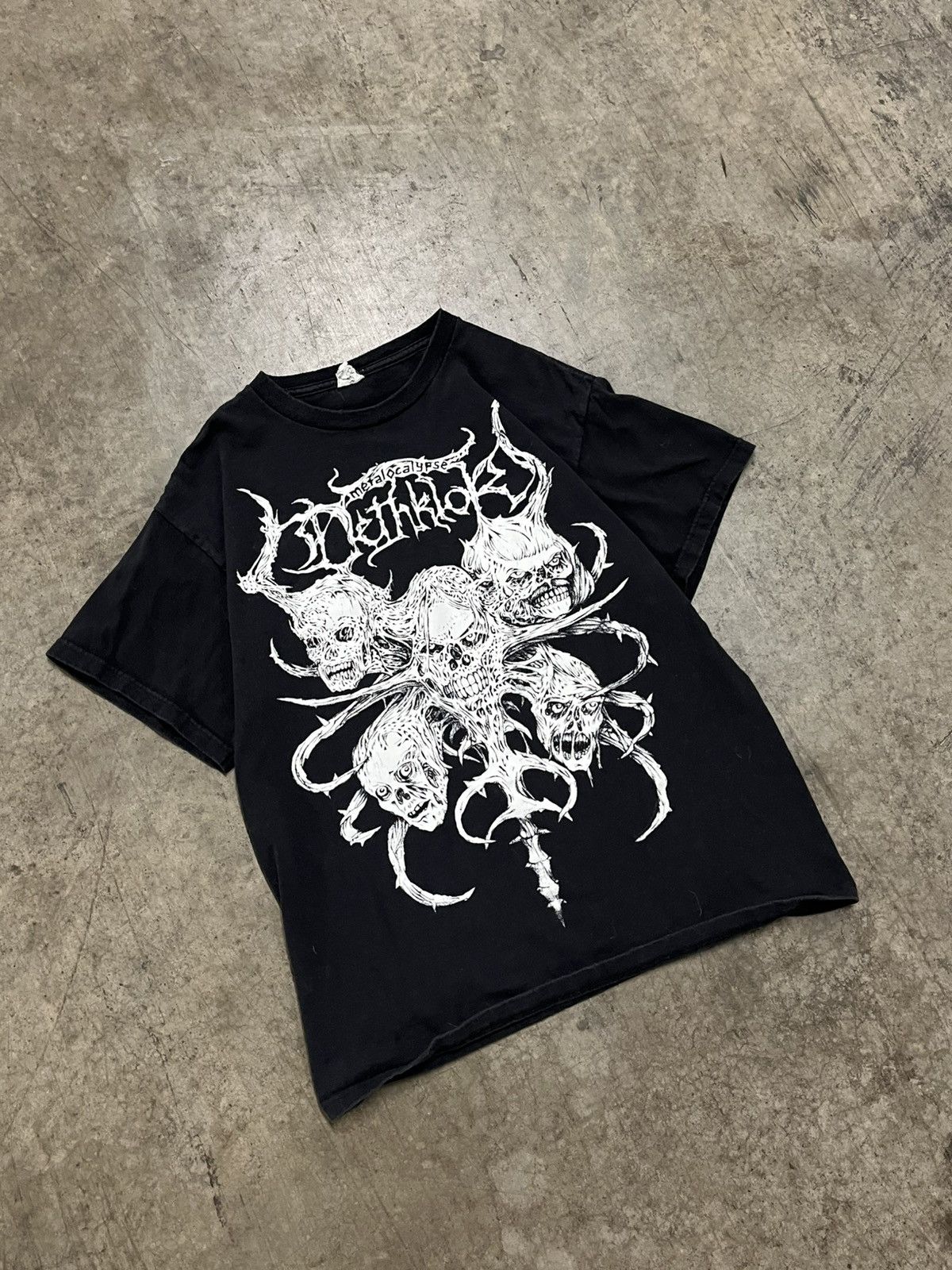 Band Tees × Vintage Vintage 2000s Metalocalypse Dethklok shirt grunge opium Size US M / EU 48-50 / 2 - 2 Thumbnail