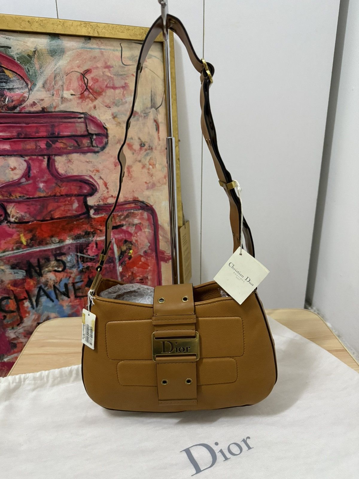 Dior 2002 Christian Dior brown leather Street Chic Columbus bag Size ONE SIZE - 1 Thumbnail