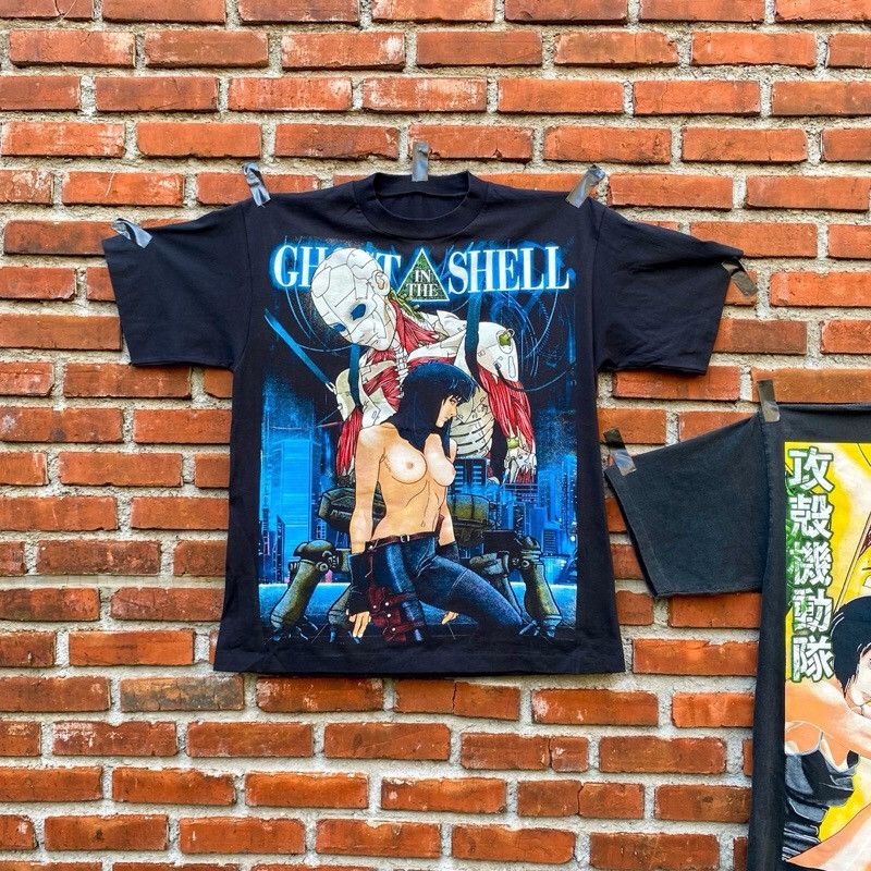 image of Movie Ghost In The Shell Anima Tshirt in Black, Men's (Size XL)