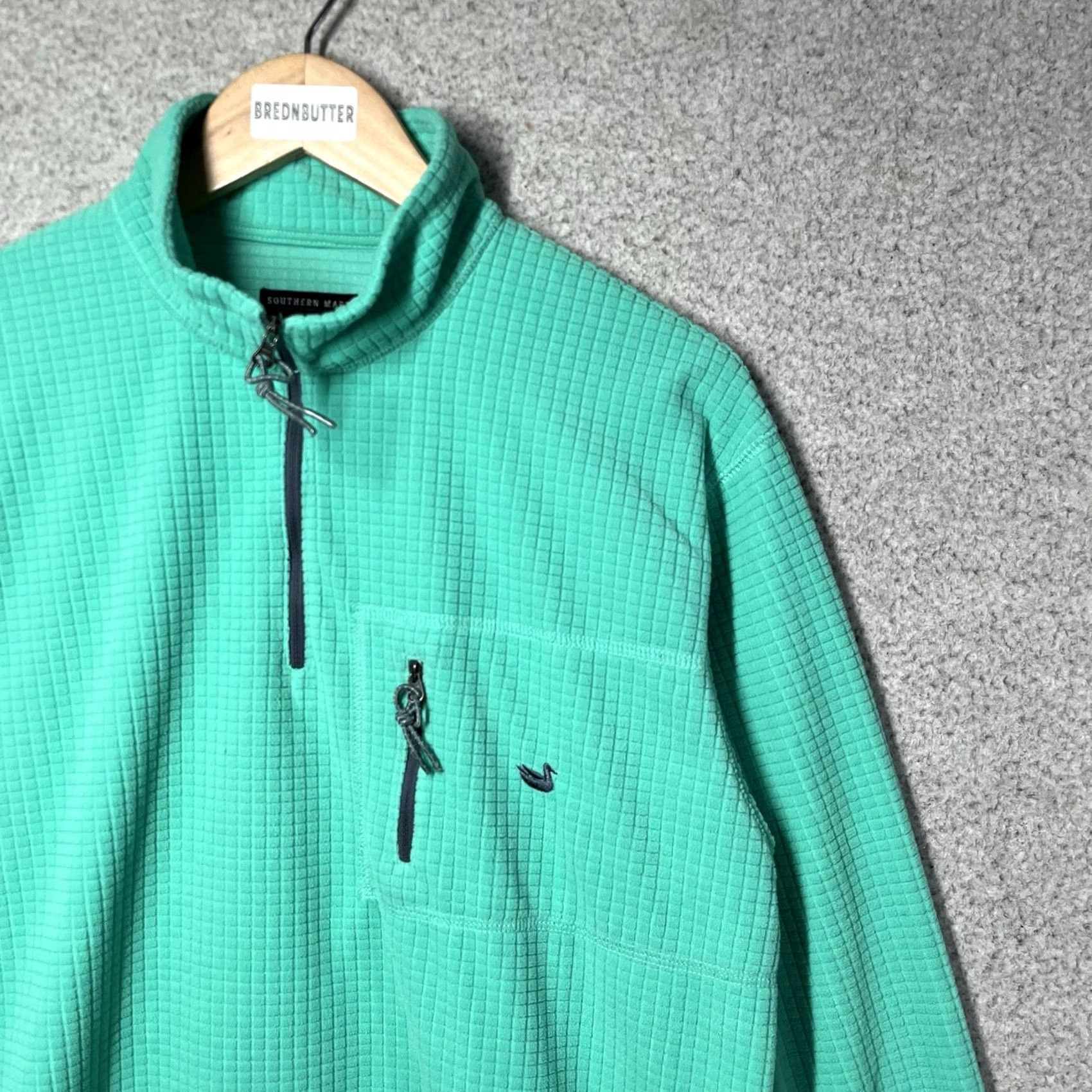 Vintage Southern Marsh 1/4 Zip Pullover Mens M Micro Grid Fleece Outdoor FieldTec Hiking Size US M / EU 48-50 / 2 - 7 Thumbnail