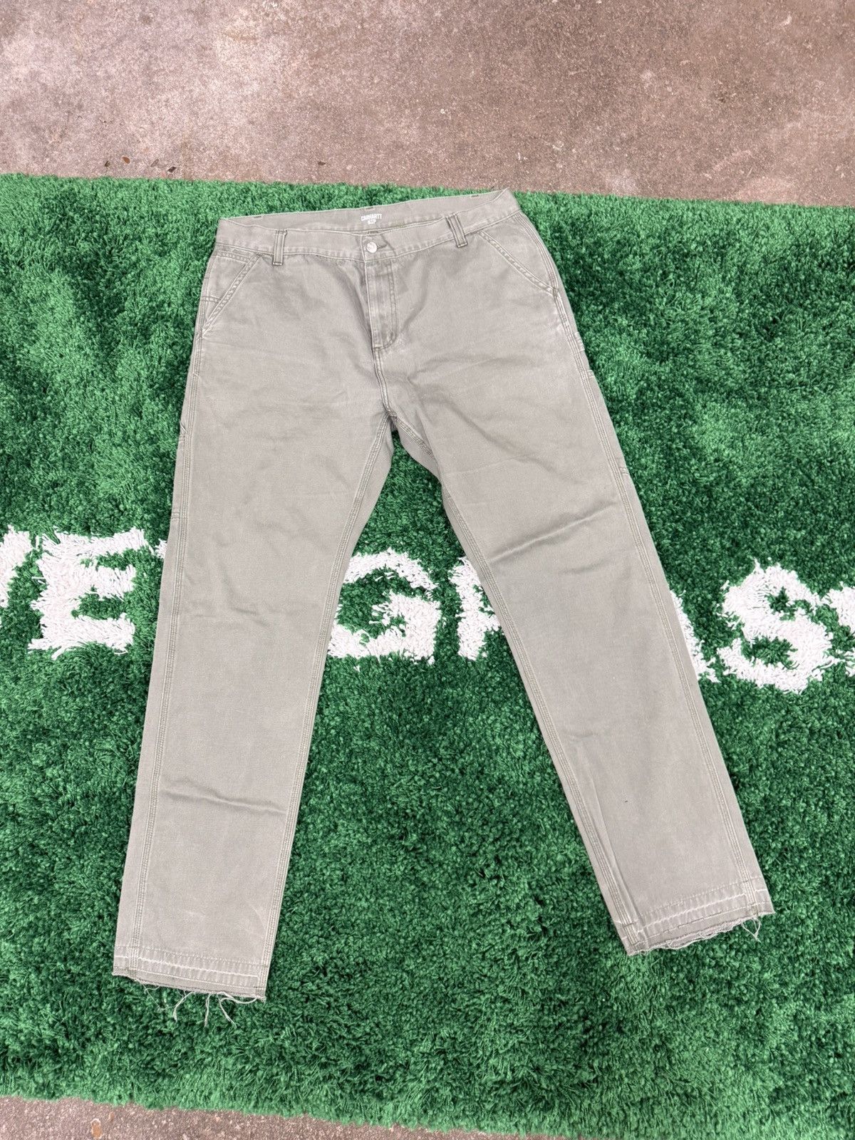 Carhartt Wip Carhartt W.I.P WIP Released Hem Green Painter Pants 36 Size US 36 / EU 52 - 5 Thumbnail