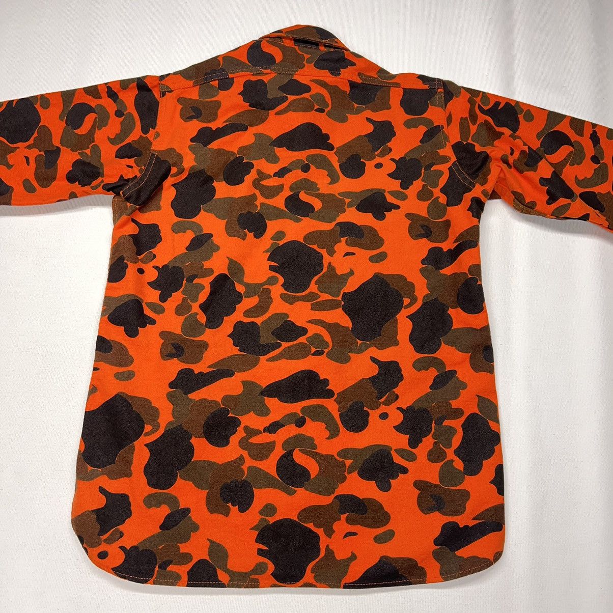 Vintage × Woolrich Woolen Mills VTG Woolrich Shirt Orange Duck Camo Flannel Button Up Size US M / EU 48-50 / 2 - 9 Thumbnail