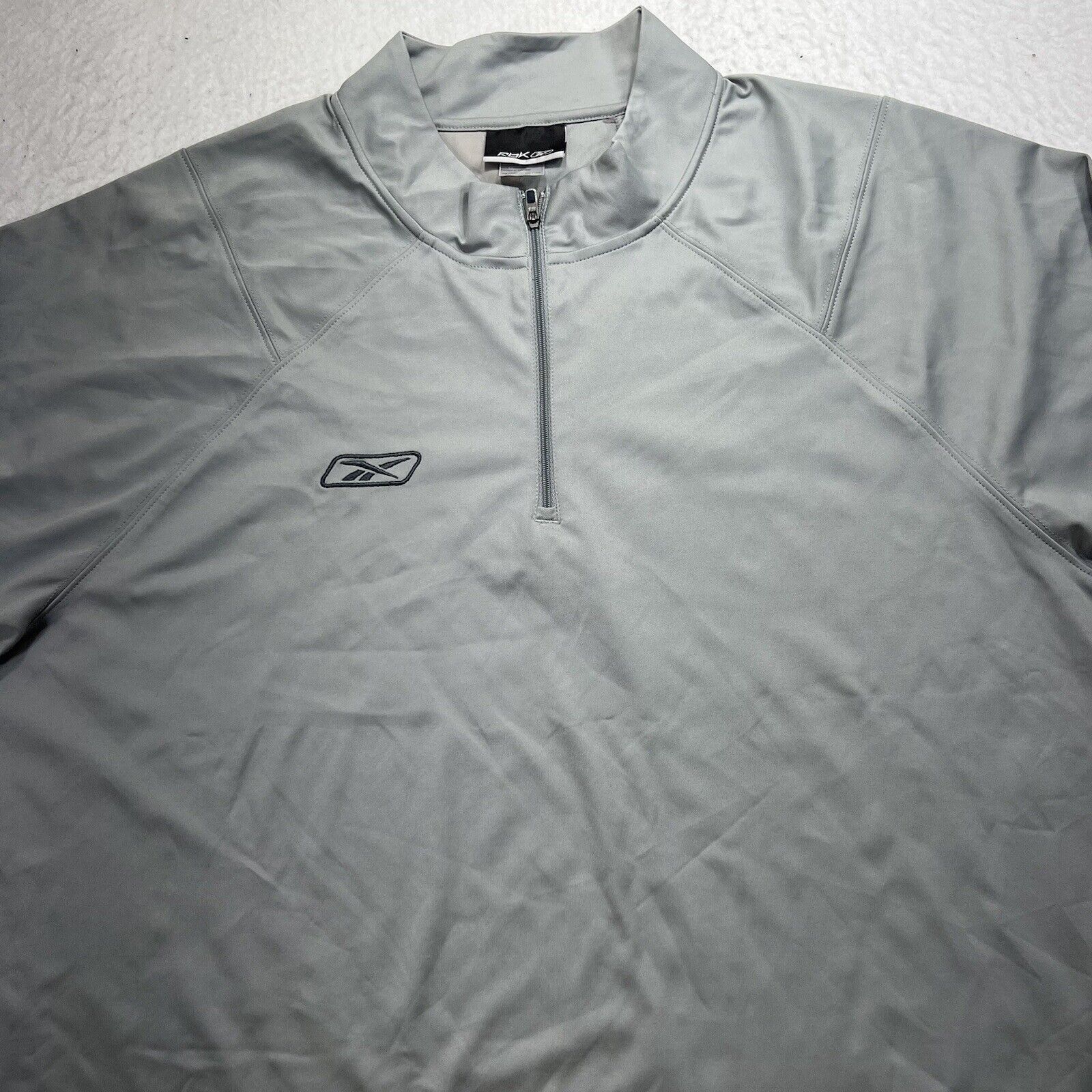Reebok Reebok Large Gray 1/4 Zip Activewear Sweatshirt Jacket Size US L / EU 52-54 / 3 - 5 Thumbnail