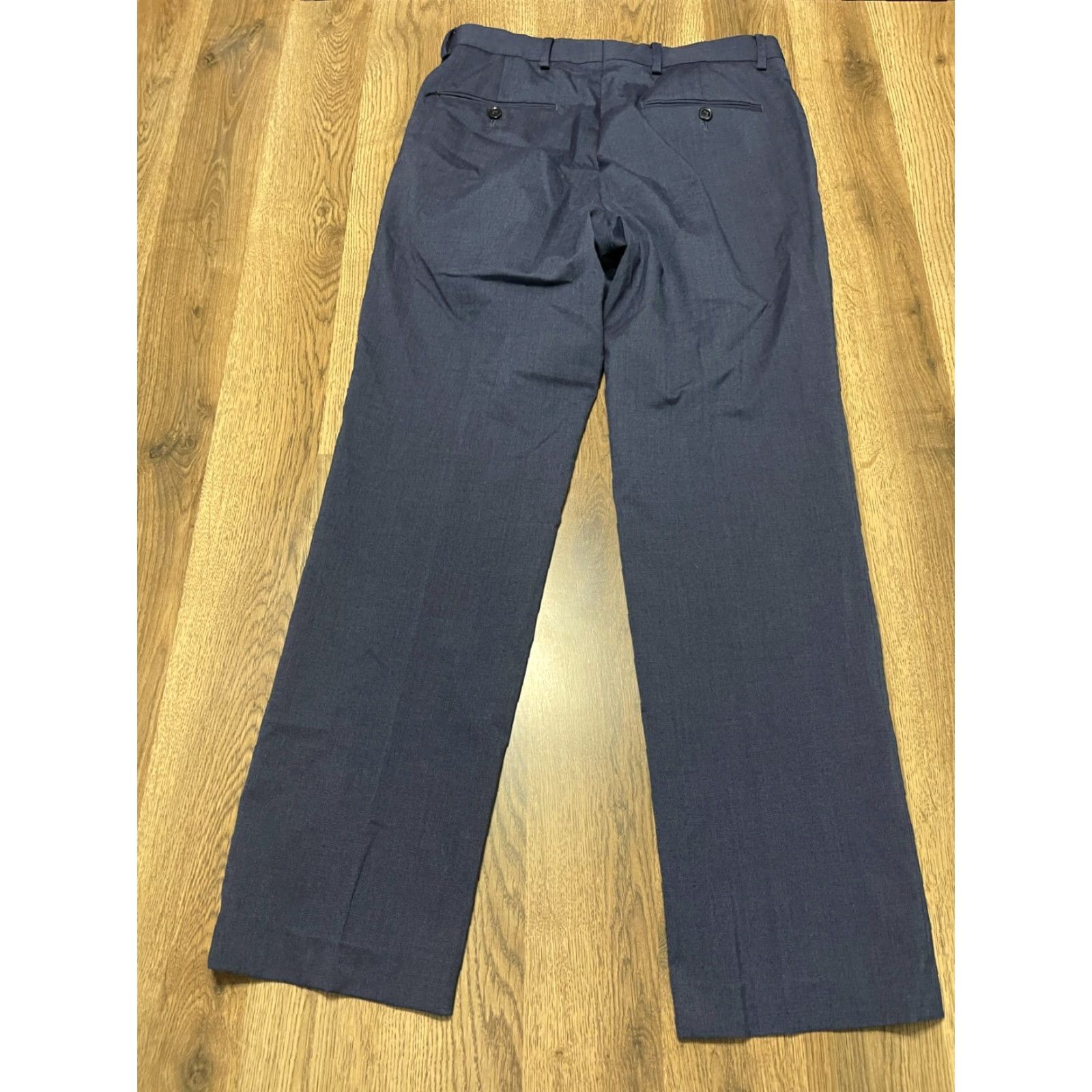 Alfani Alfani Pants, Men's Slim Fit Dress Pants, Size 30x30, Blue, Flat Front, Regular, Men, 30x30, Casual, Dress Pants, Slimming, Free Return Size US 30 / EU 46 - 2 Thumbnail