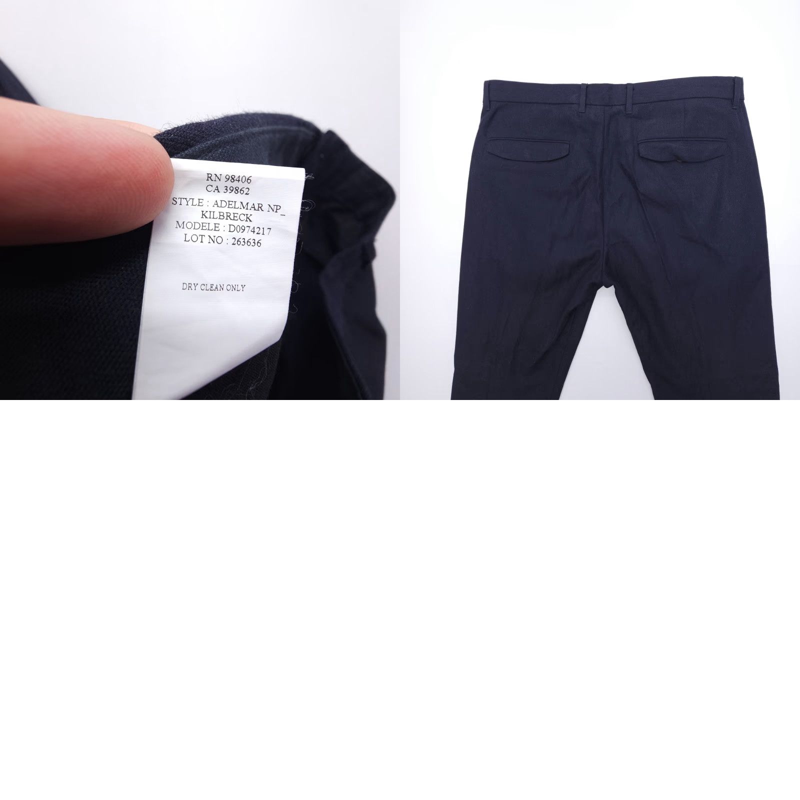 Theory Theory Dress Pants Mens 36x32 Slim Straight Flat Front Blue Wool Cotton Business Casual Size US 36 / EU 52 - 8 Thumbnail