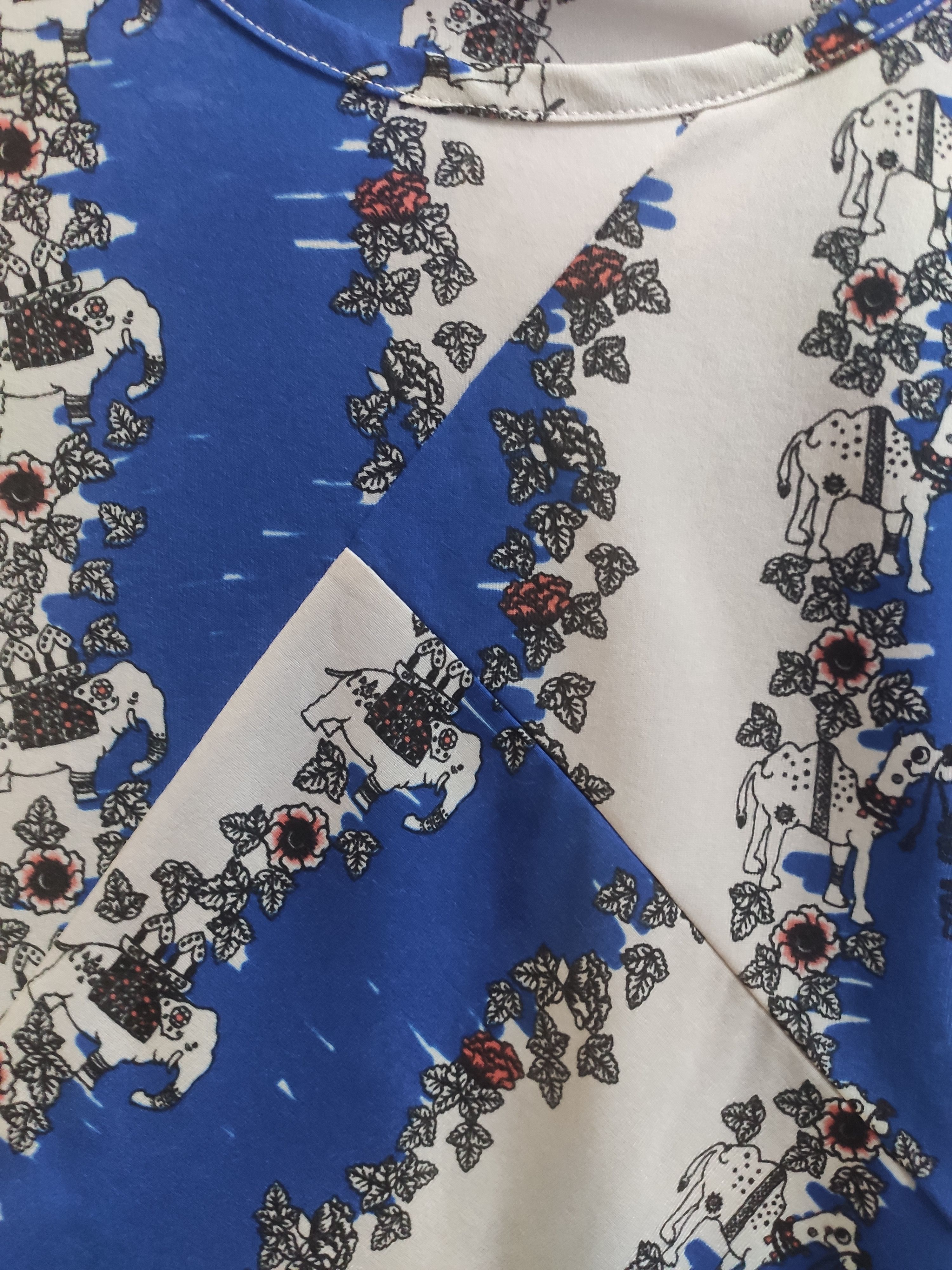Issey Miyake × Ne-Net Ne-net Issey Miyake Animals Printed Blouse Size L / US 10 / IT 46 - 4 Thumbnail