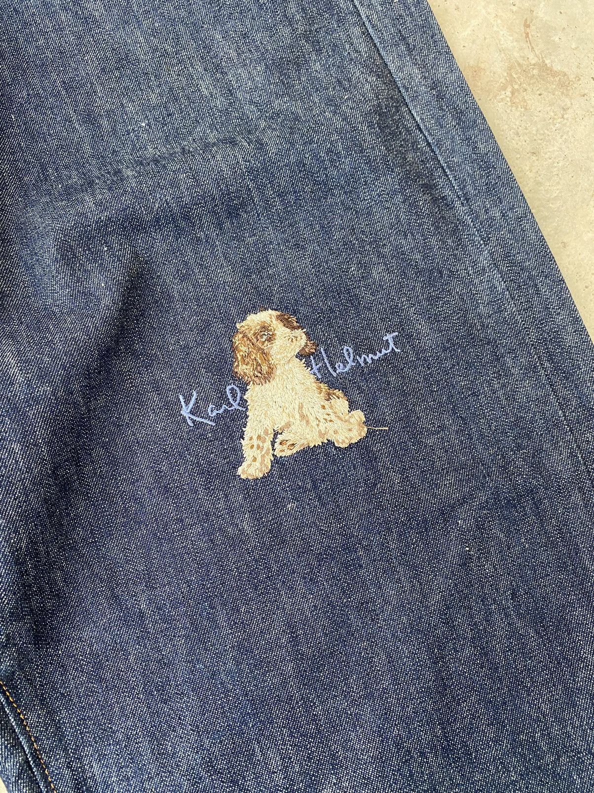 Karl Helmut 2000s Archive Karl Helmut Embroidered Dogs y2k Denim Size US 34 / EU 50 - 3 Thumbnail