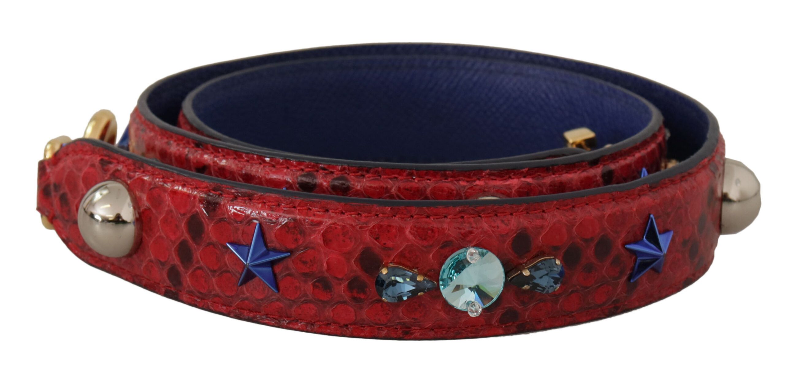 Dolce & Gabbana Chic Red Python Leather Shoulder Women's Strap Size ONE SIZE - 1 Thumbnail
