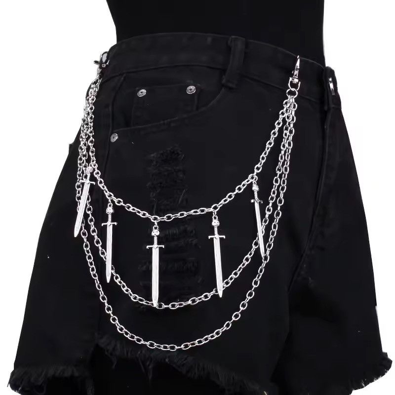 Jewelry Long Sword Pendant Wallet Chain Size ONE SIZE - 2 Thumbnail