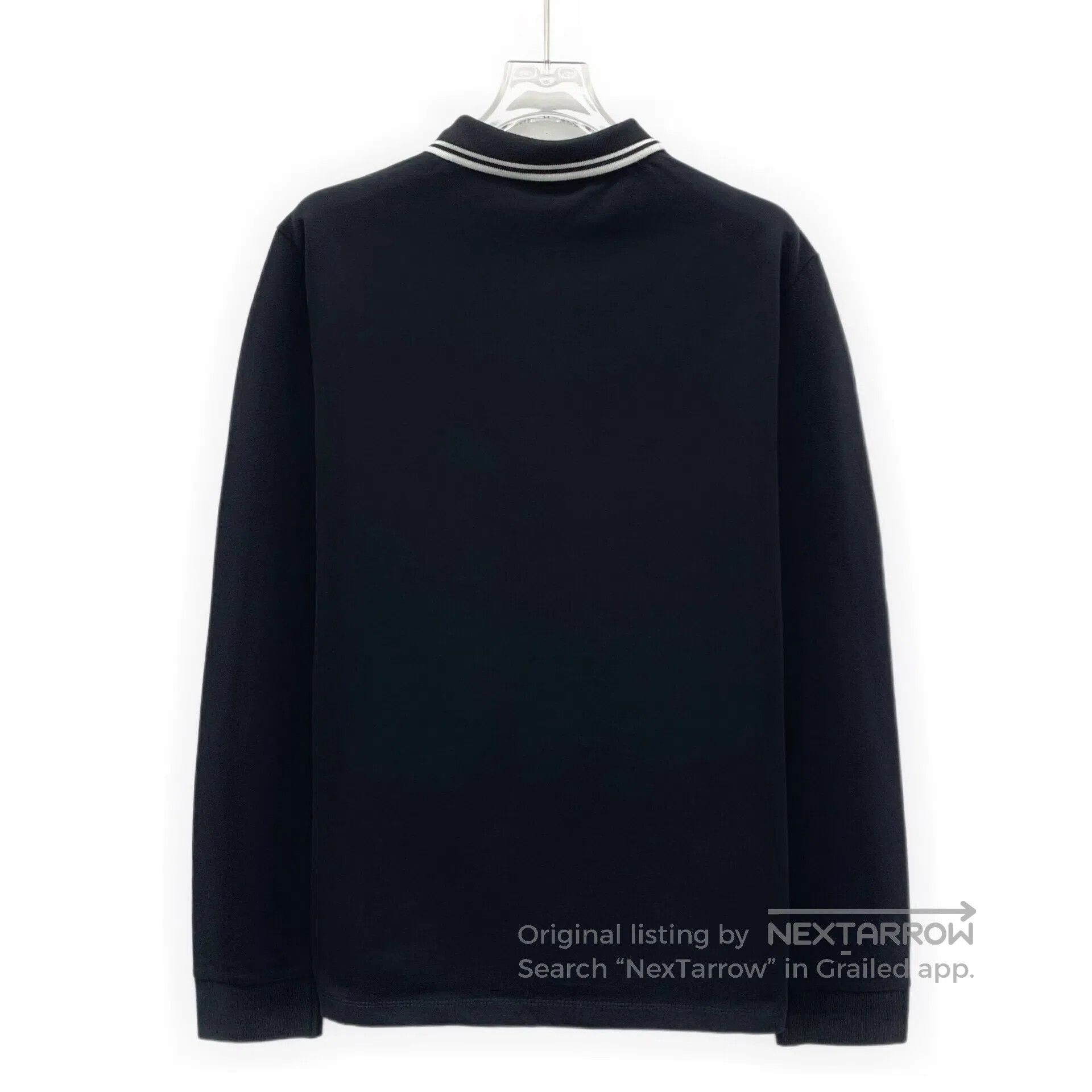 Armani Armani Black Logo Printed Cotton Collar Single Breasted Lo Size US M / EU 48-50 / 2 - 2 Thumbnail