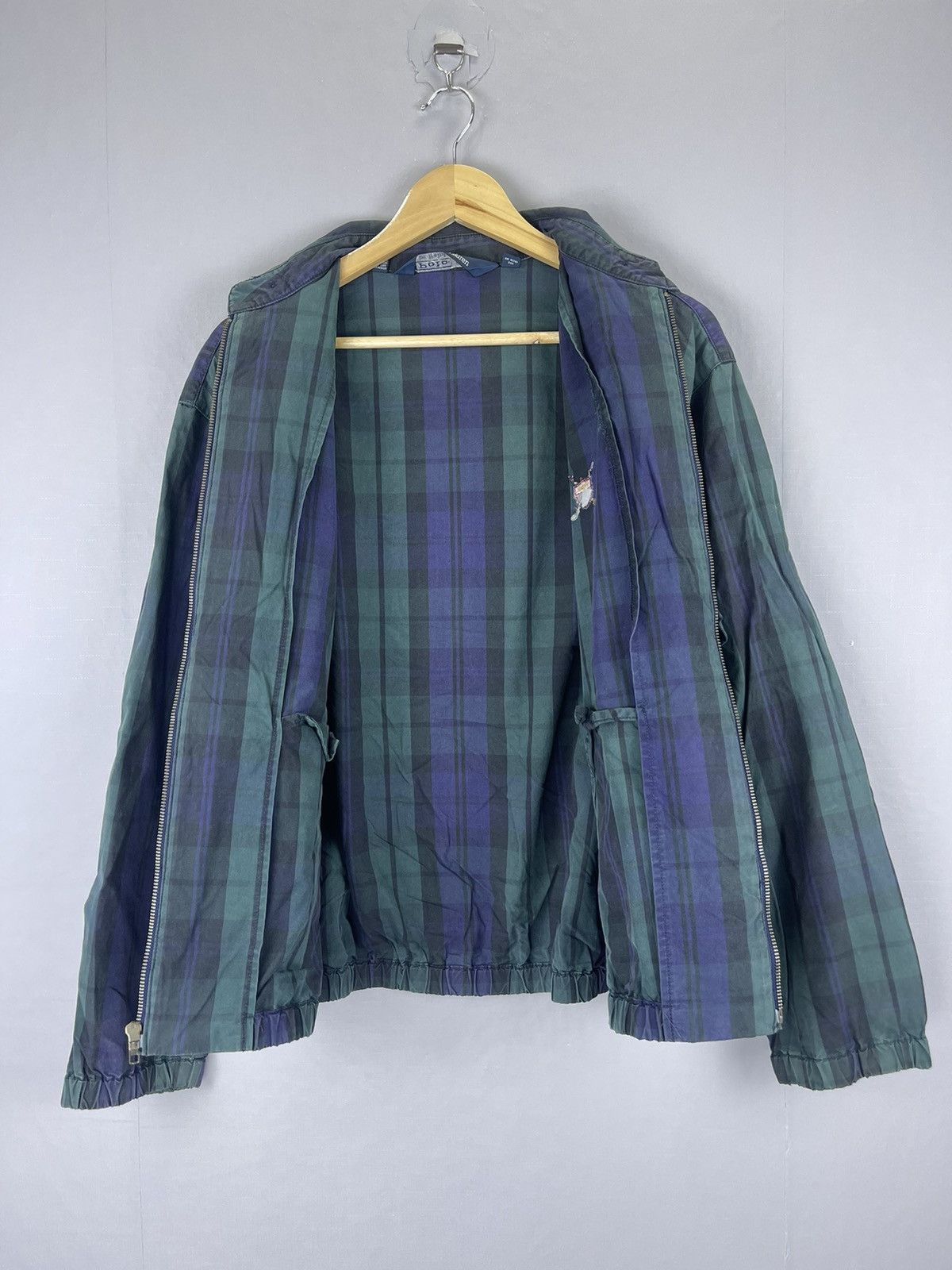 Polo Ralph Lauren × Vintage Vintage Polo Ralph Lauren Golf Green Tartan Jacket Size US M / EU 48-50 / 2 - 9 Thumbnail