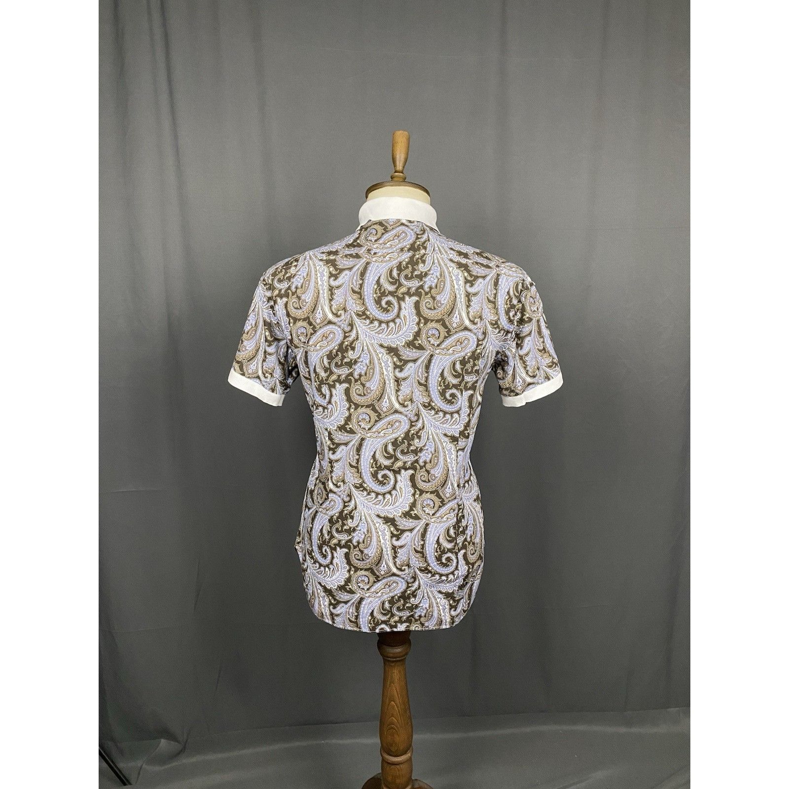Brioni Brioni Men's Multicolor Blue Paisley Shortsleeve Shirt Size Size US XL / EU 56 / 4 - 7 Thumbnail