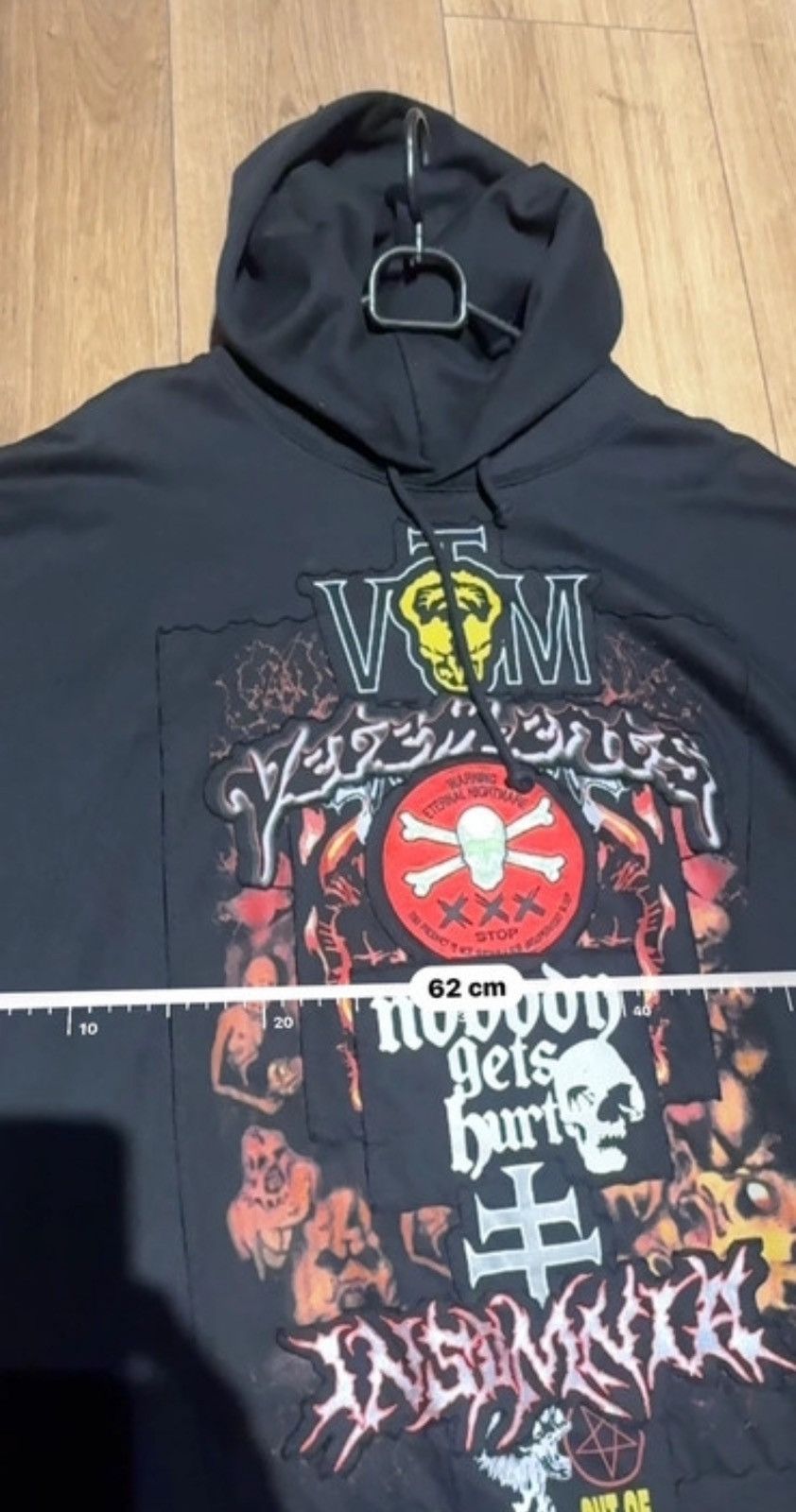 Vetements Vetements Metal Patch Logo Hoodie Black XS Size US XS / EU 42 / 0 - 16 Thumbnail