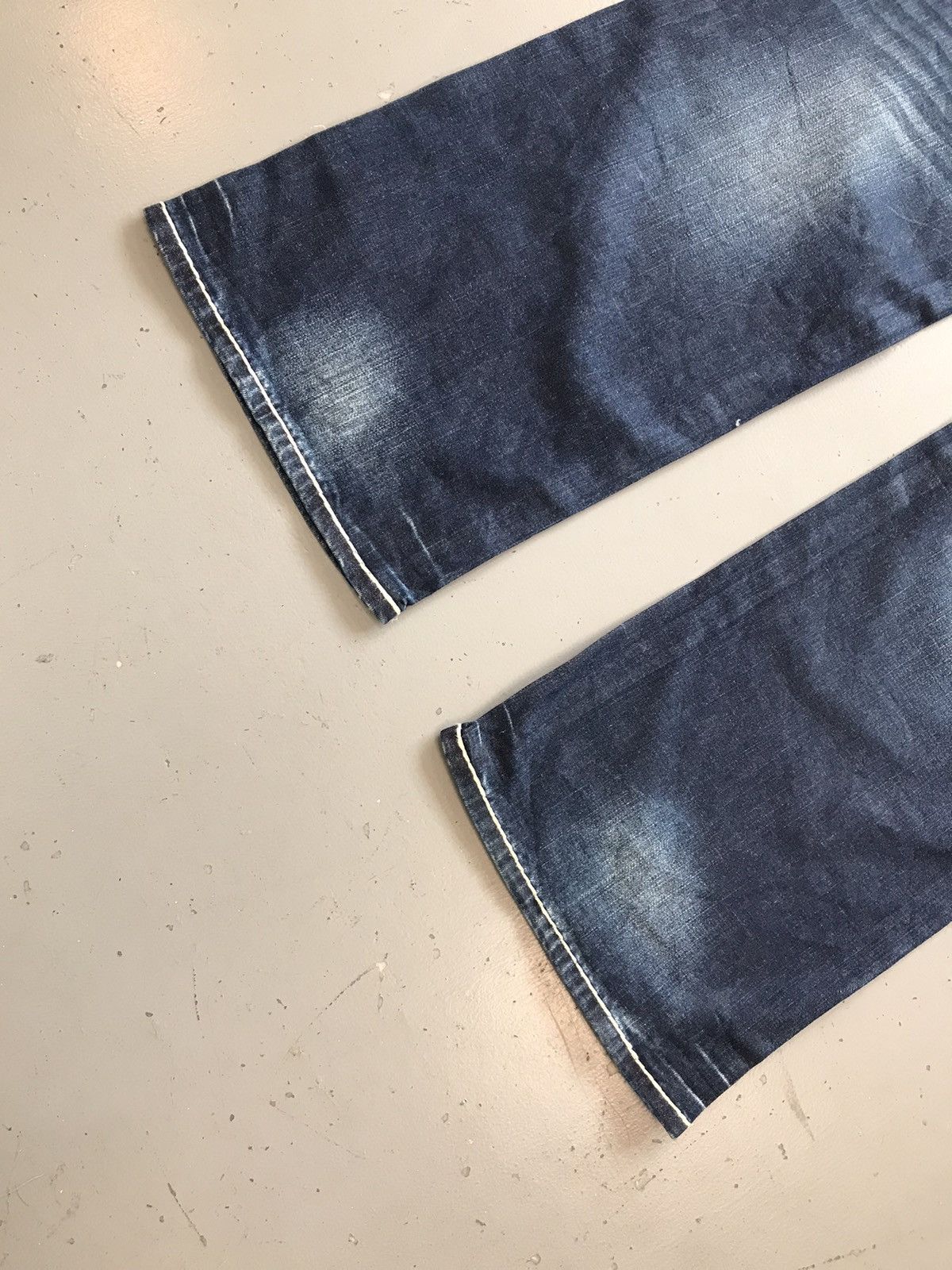 Vintage rock revival stitch embroidered denim