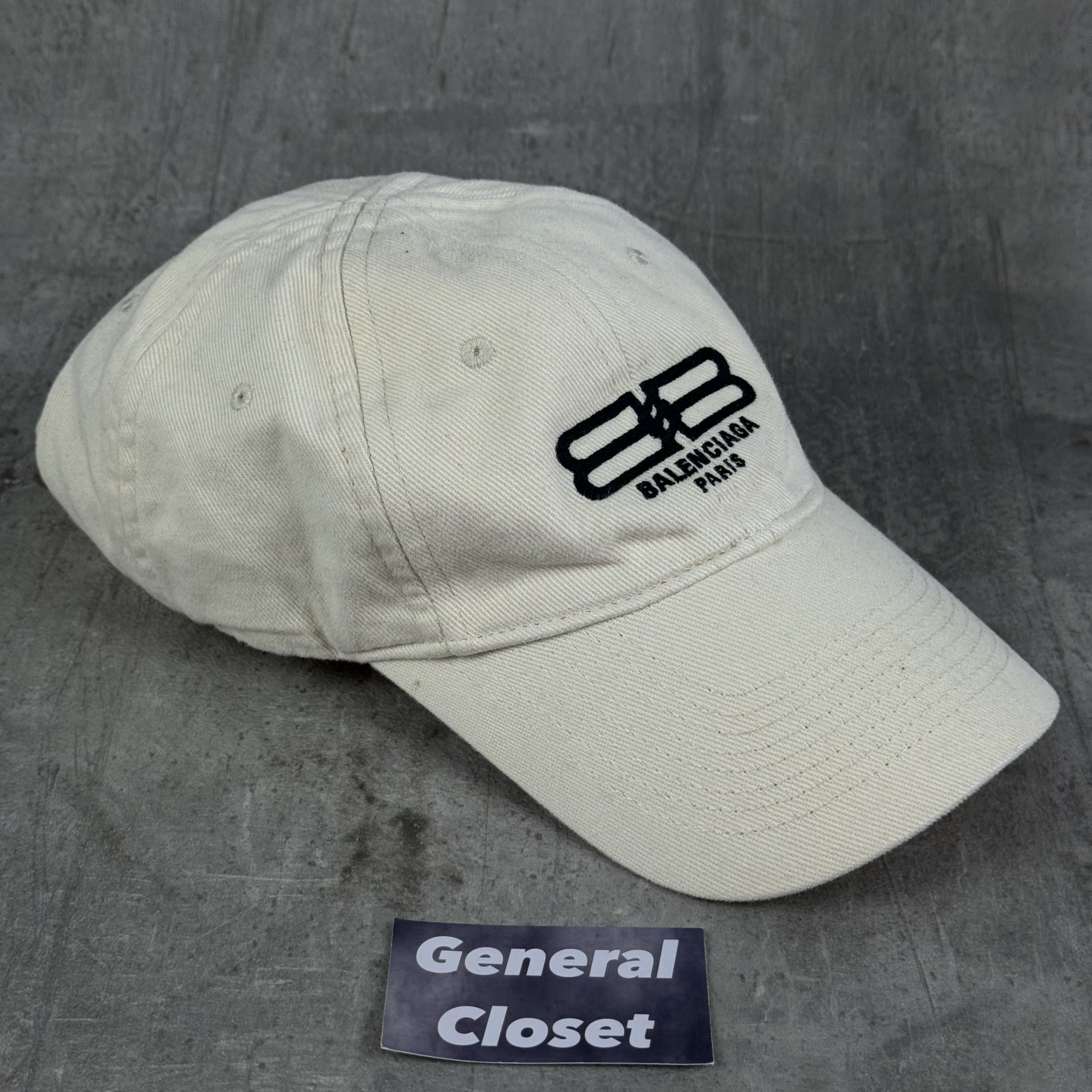 Balenciaga BALENCIAGA BB Paris Icon Hat Cream Size ONE SIZE - 2 Thumbnail