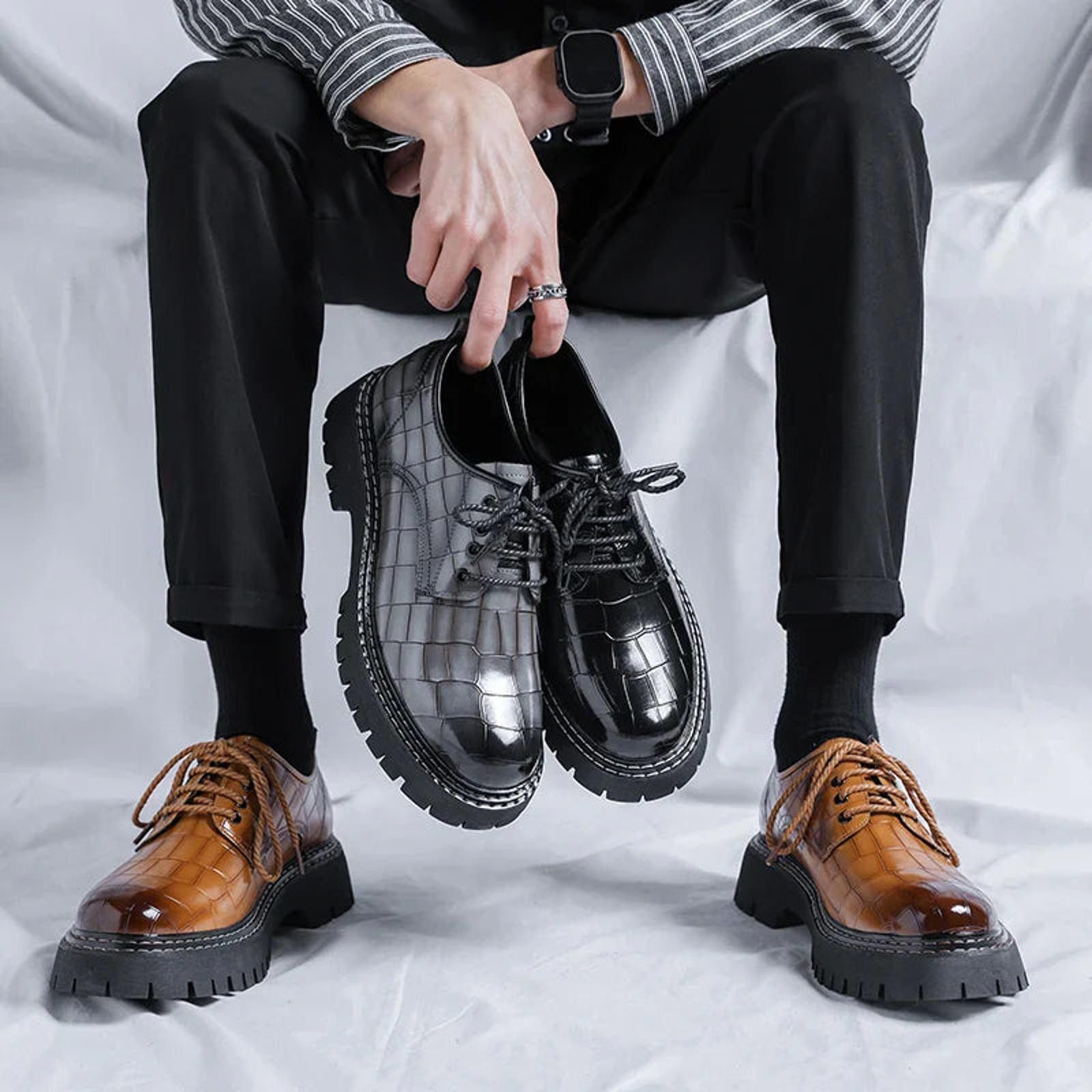 Other Garosu Croc Texture Chunky Sole Shoes Size US 9 / EU 42 - 3 Thumbnail