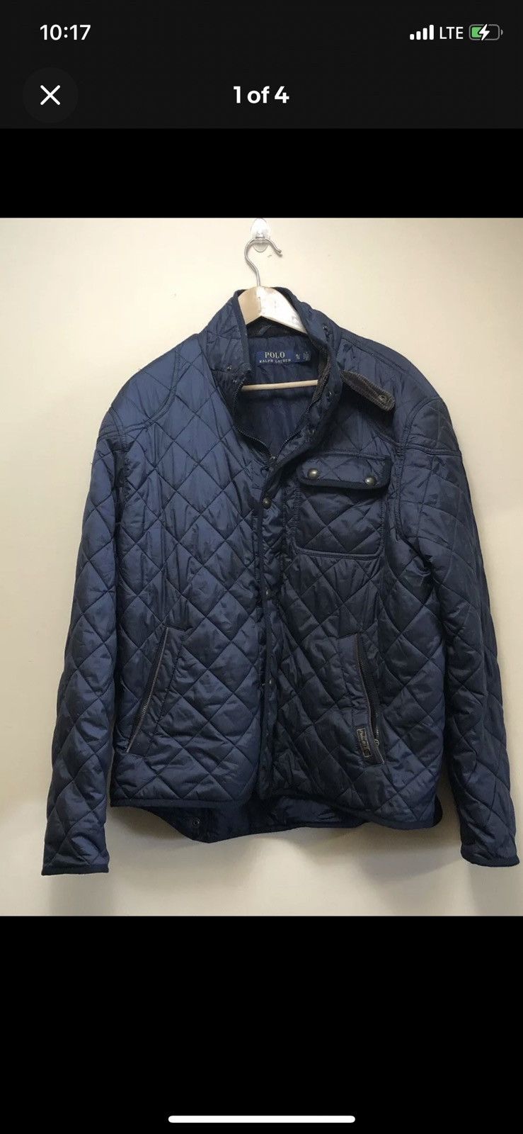 Polo Ralph Lauren × Ralph Lauren × Vintage Vintage Polo Ralph Lauren Navy Luxury Xl Quilted Jacket Size US XL / EU 56 / 4 - 1 Thumbnail