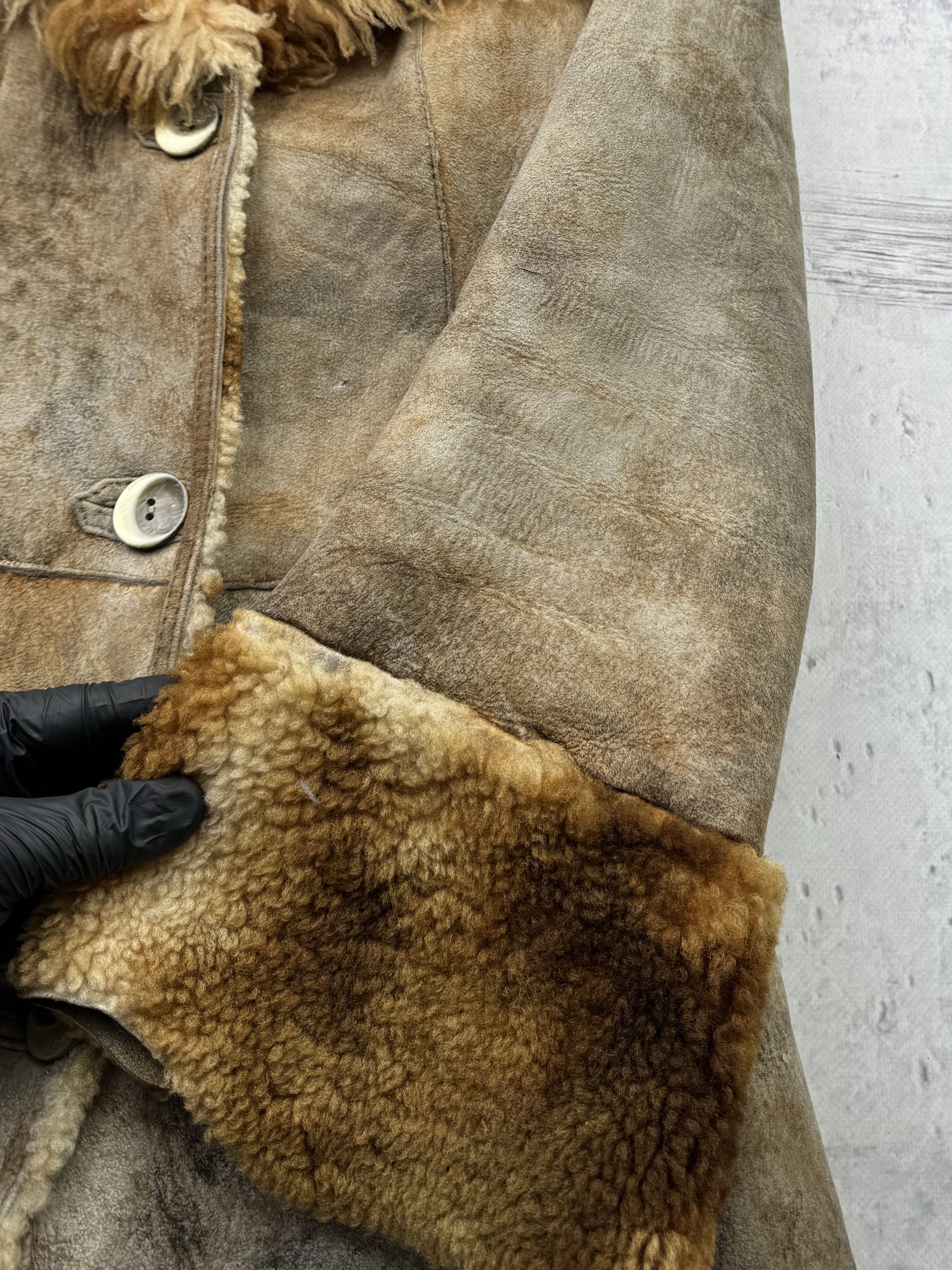 Vintage Vintage Real Sheepskin Faded Jacket A678D15(466) Size XS / US 0-2 / IT 36-38 - 5 Thumbnail