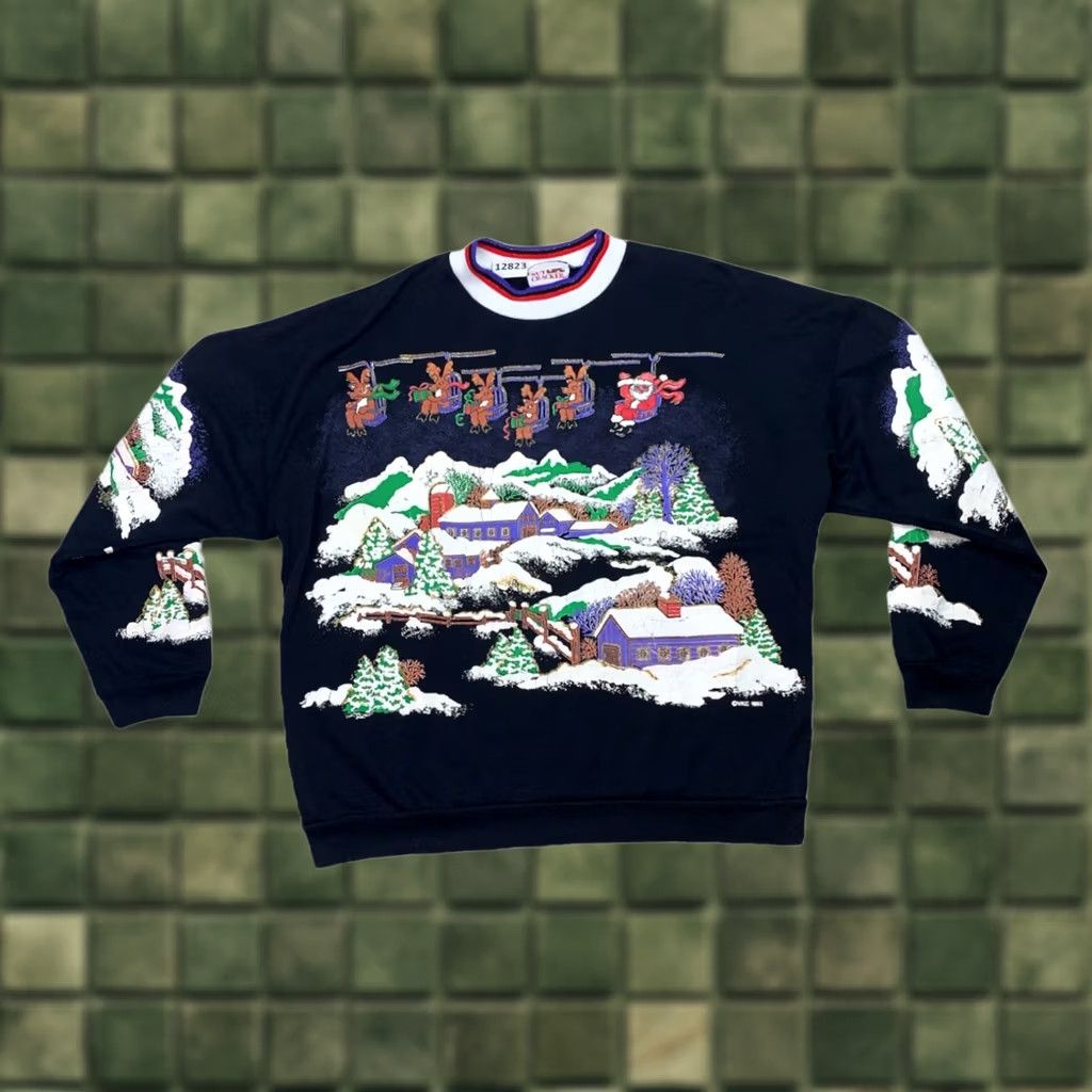Vintage VINTAGE Nutcracker Christmas Sweater Womens Large Black Pullover 1992 USA Made Puffy Graphics Size L / US 10 / IT 46 - 1 Thumbnail
