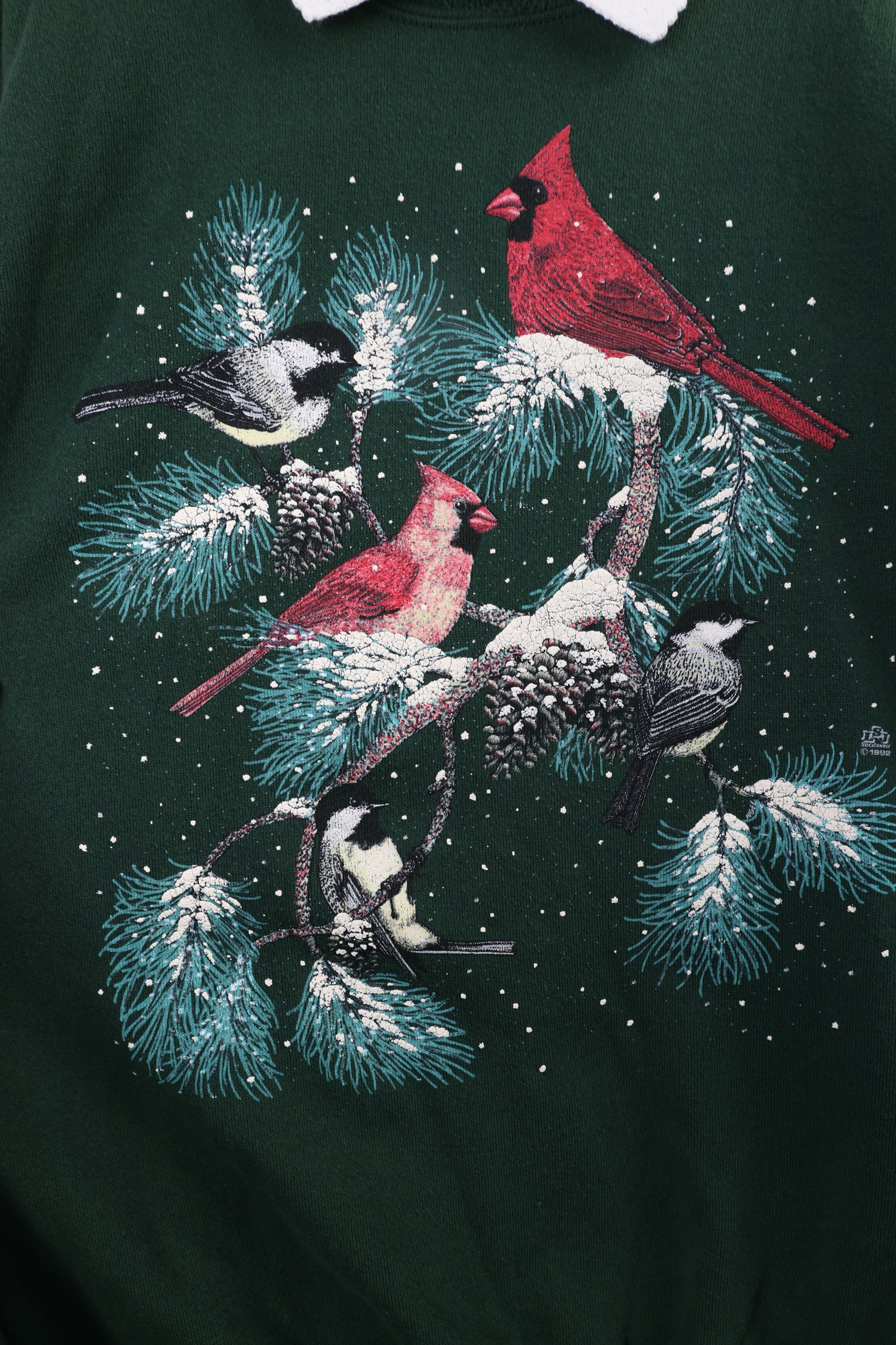 Vintage Vintage 90s Streetwear Snow Birds Collared Sweatshirt USA Size M / US 6-8 / IT 42-44 - 4 Thumbnail