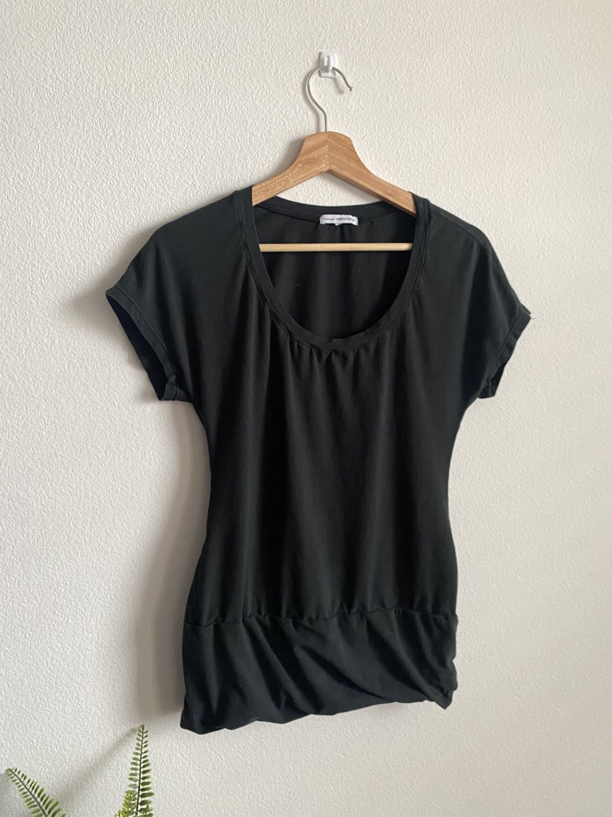 James Perse James Perse Black Tee Pima Cotton Top Size M / US 6-8 / IT 42-44 - 2 Thumbnail