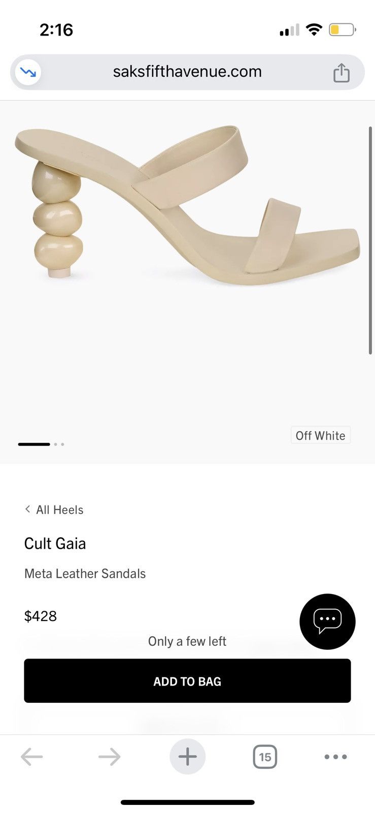 Cult Gaia Cult Gaia Pertra Sandal, Sand Color Size US 8 / IT 38 - 9 Thumbnail