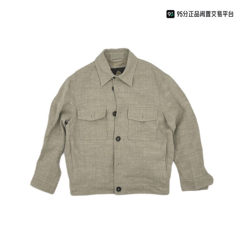 Loro Piana Loro Piana Men's Solid Shirt Collar Button Jacket Size US S / EU 44-46 / 1 - 1 Thumbnail