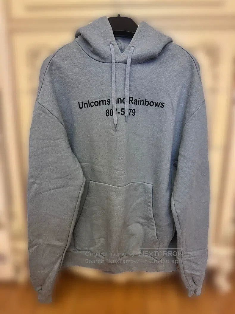 Vetements Vetements Blue Unicorn Hoodie | Grailed