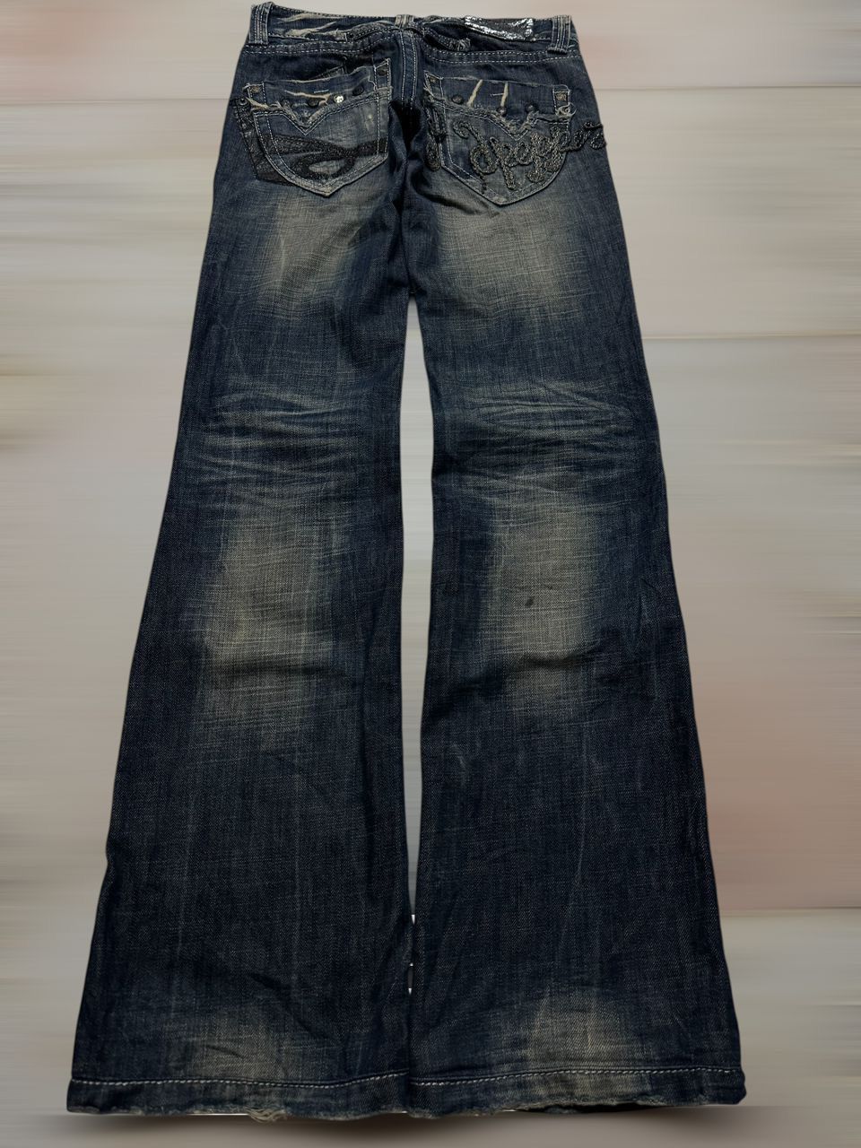 VINTAGE 2000s REDPEPPER WHISKER MUDWASH BELL BOTTOM LOW RISE