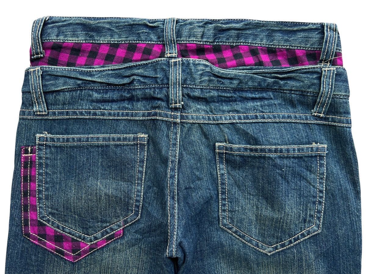Japanese Brand Double Waist Japan Pleated Straight Denim Jeans 31x31.5 Size US 31 - 6 Thumbnail
