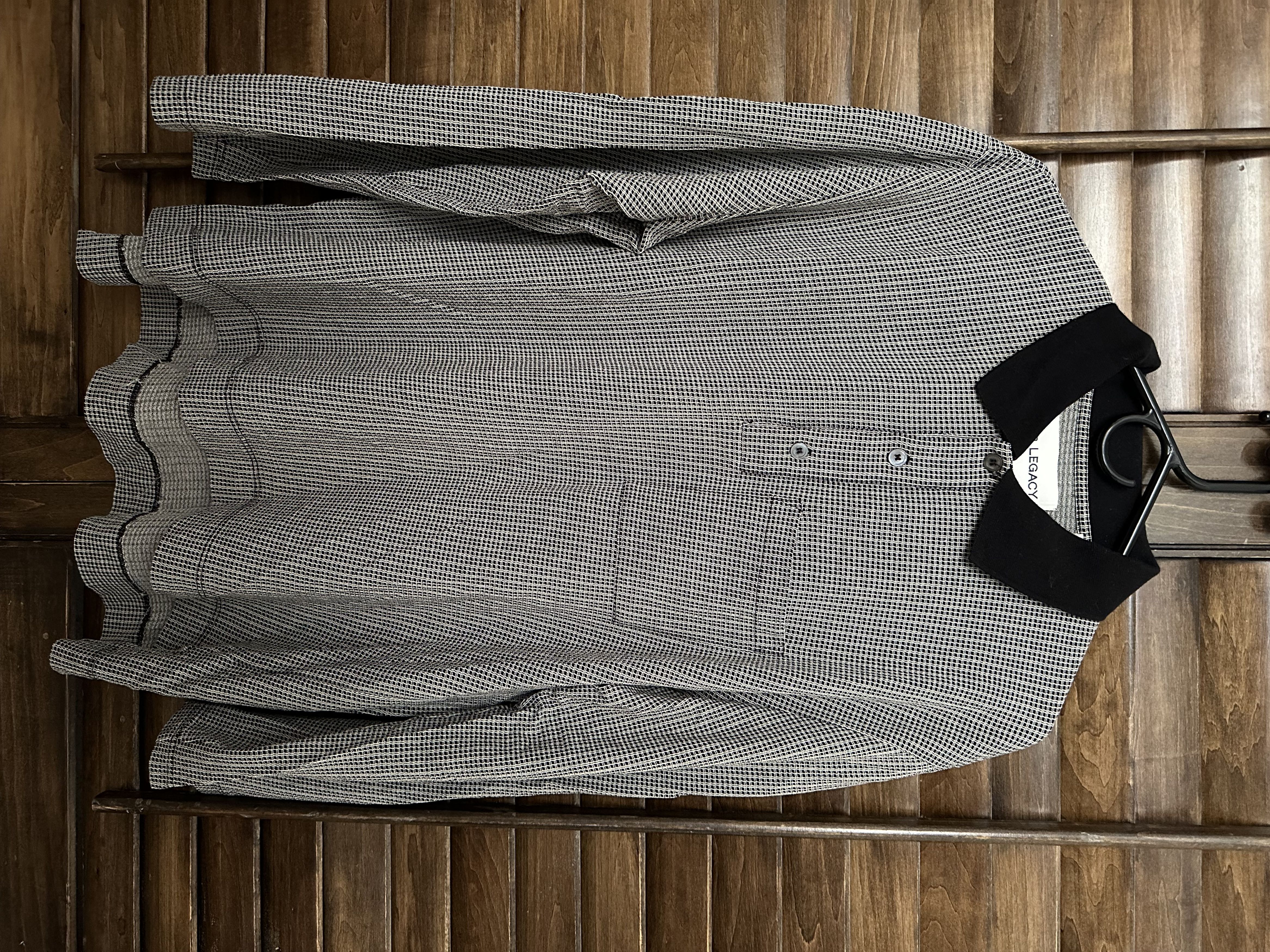 image of Our Legacy Tweed Crepe Polo in Black, Men's (Size Medium)