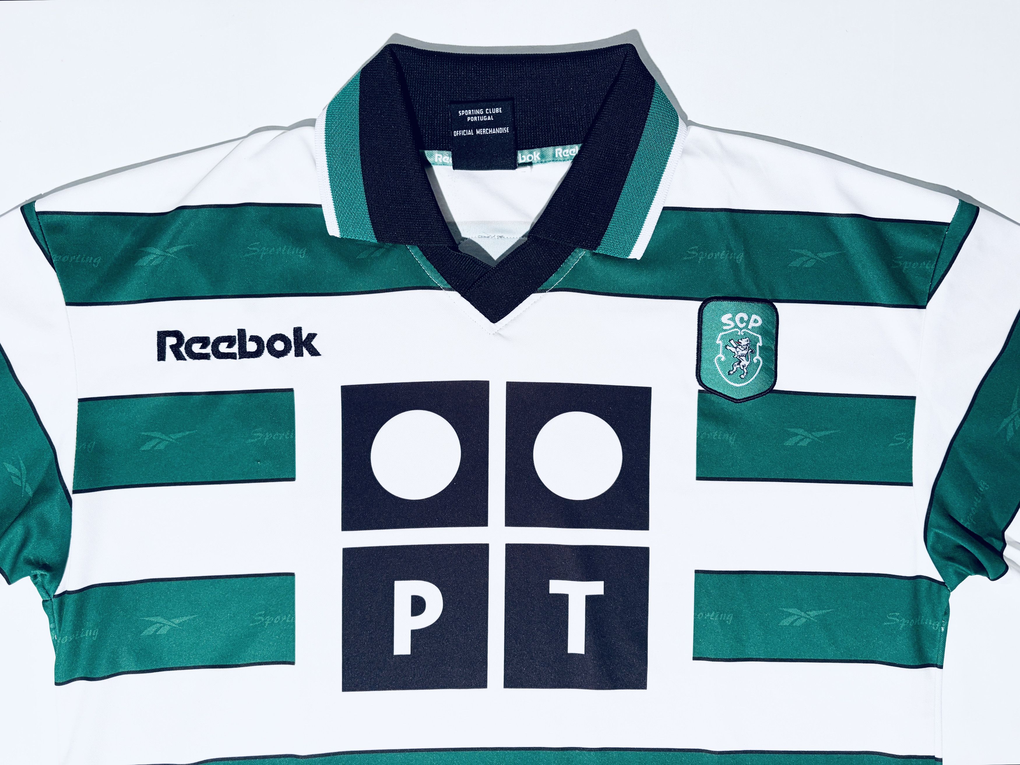Reebok Sporting Lisbon Home Shirt 2001 - 2002 Size US L / EU 52-54 / 3 - 5 Thumbnail