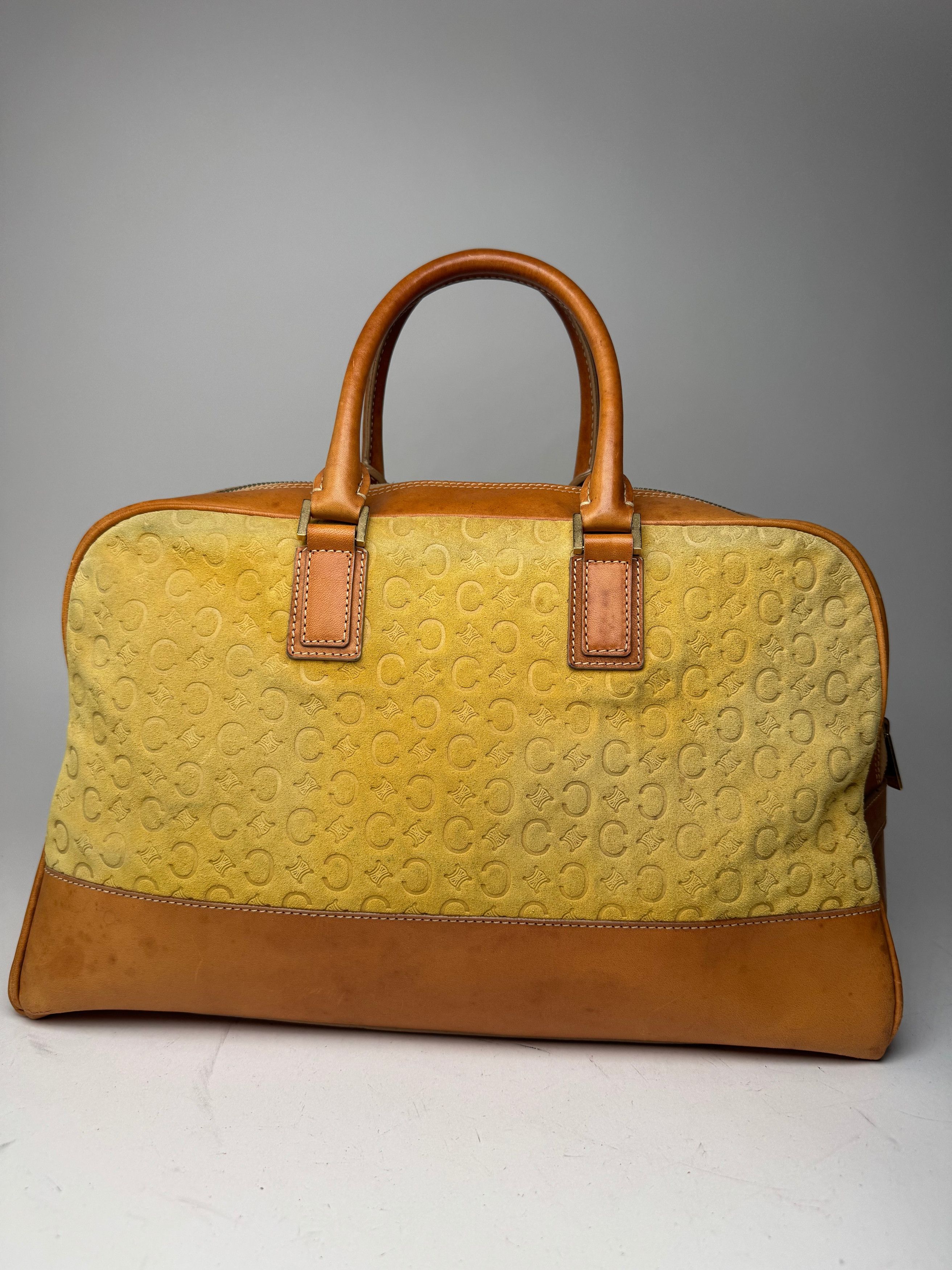 Celine Vintage Paris Macadam Monogram Weekender Duffel Bag Brown Ye Size ONE SIZE - 1 Thumbnail