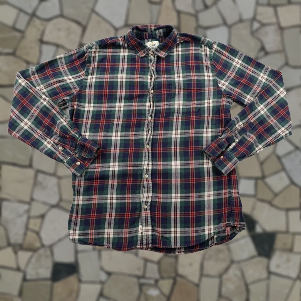 Marine Layer Marine Layer Shirt Mens M/L Green Plaid Flannel Button Up Organic Cotton Long Sleeve Casual Button-Up Vintage: No (not Vintage) Size US M / EU 48-50 / 2 - 1 Thumbnail