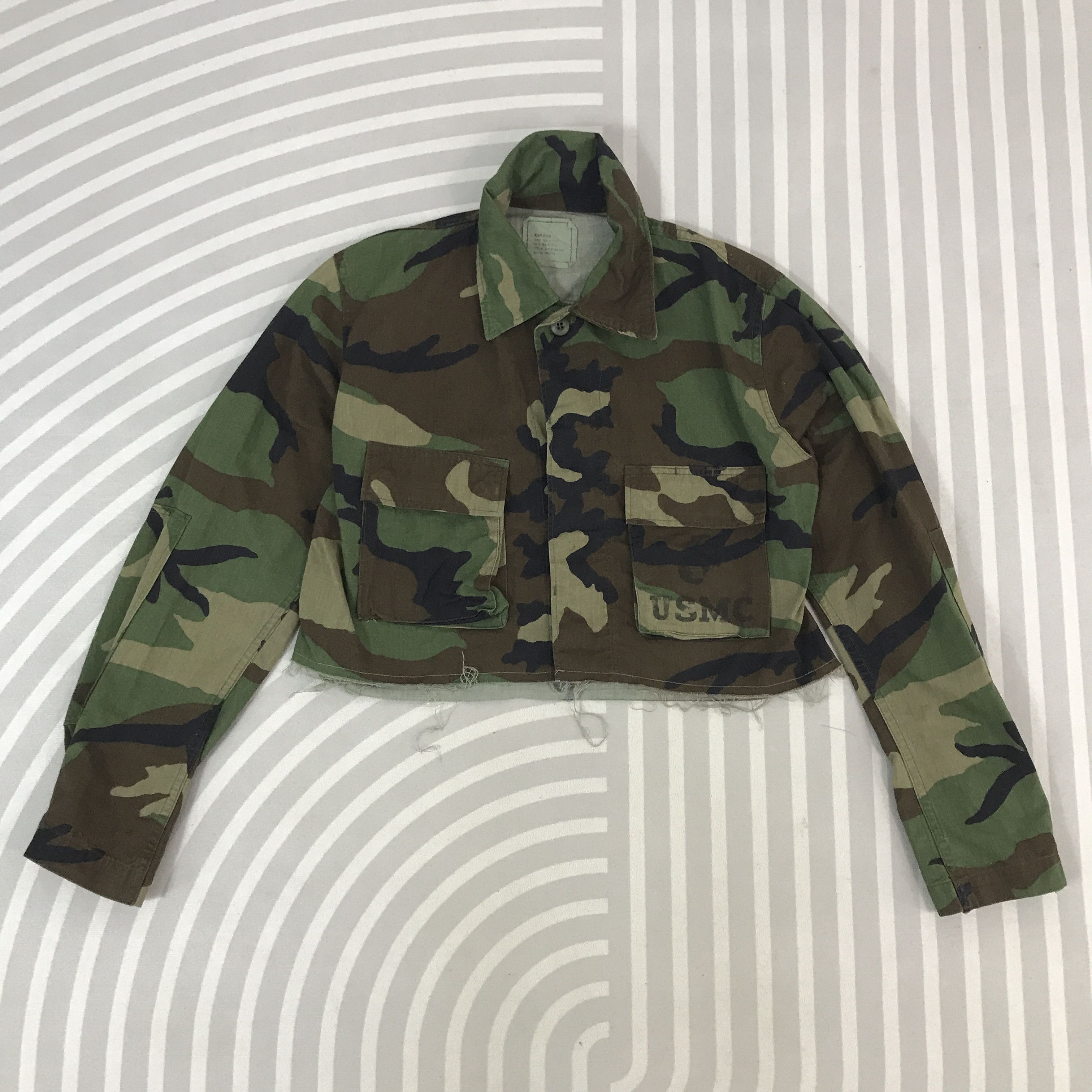 Other Vintage USMC Us Army Camo Cropped Style Jacket Size US L / EU 52-54 / 3 - 1 Thumbnail