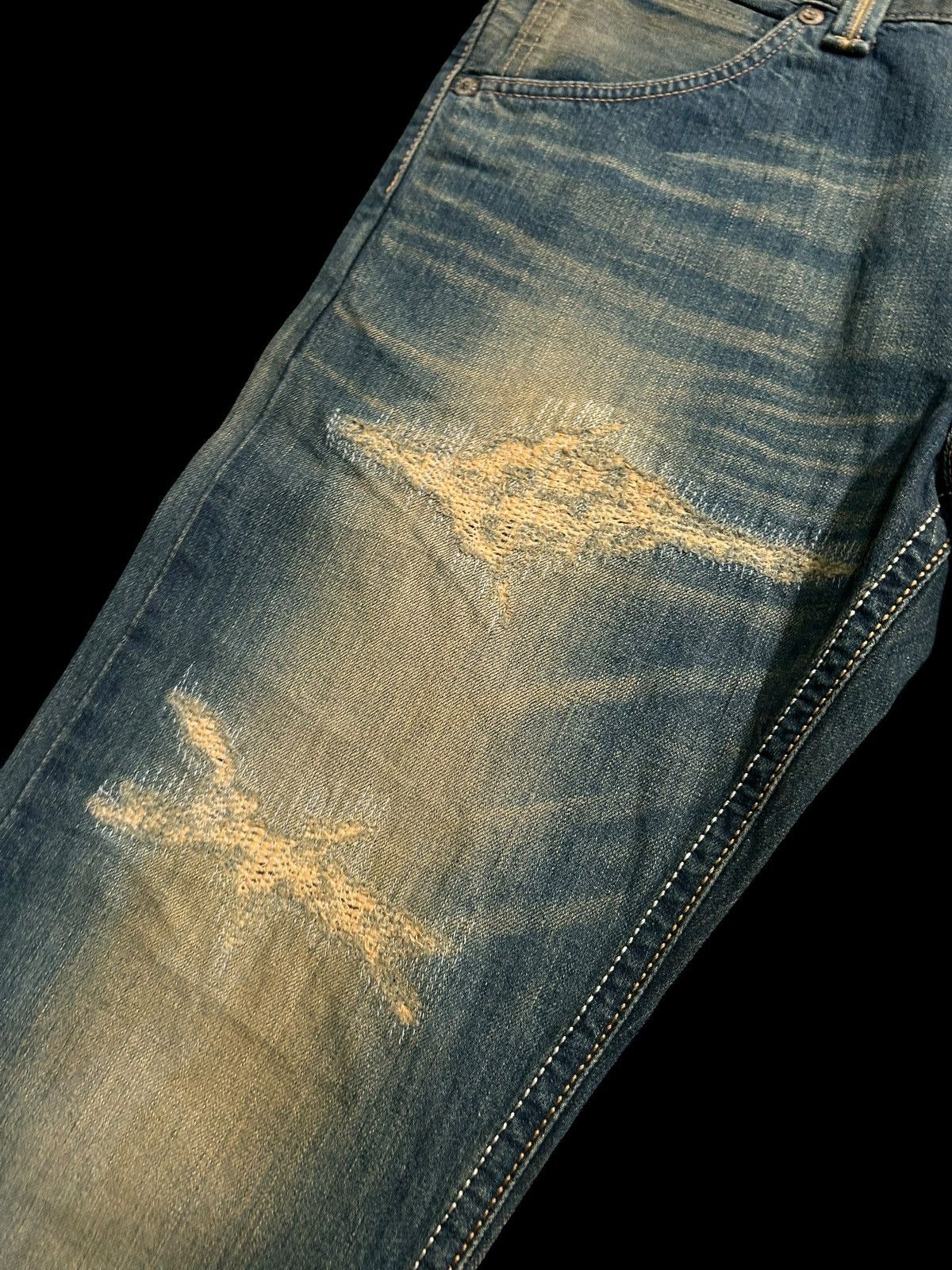 Japanese Brand × Kapital × Vintage Rusty Edwin Distressed Vintage Japanese Denim Jeans Size US 37 - 10 Thumbnail