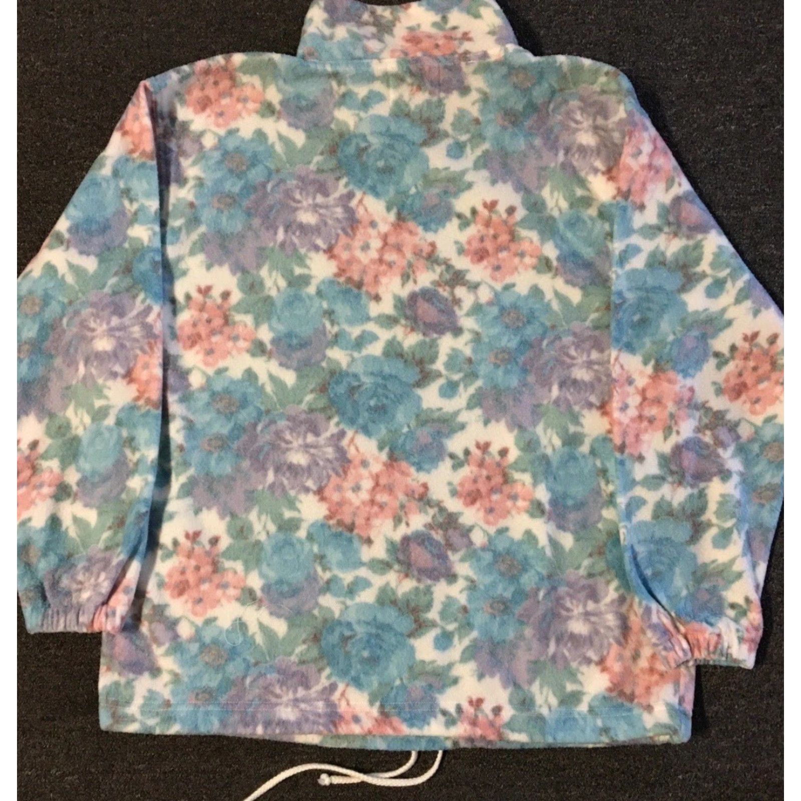 Vintage Vtg 90s Abstract Flower Art All Over Print Sweatshirt S Vaporwave Grunge Surf Skate Hoodie Women Size S / US 4 / IT 40 - 2 Thumbnail