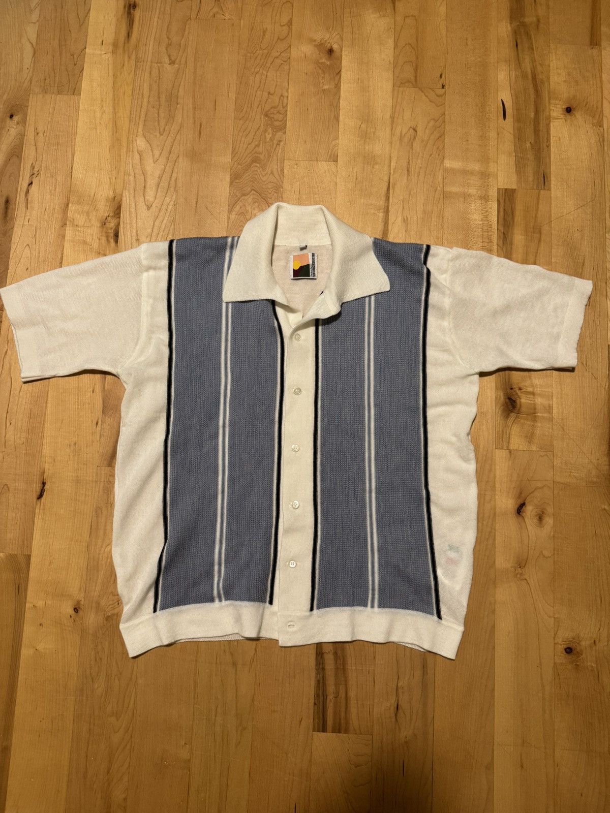 image of Scott Fraser Collection Ripley Anzio Knit Shirt in Navy/White, Men's (Size Medium)