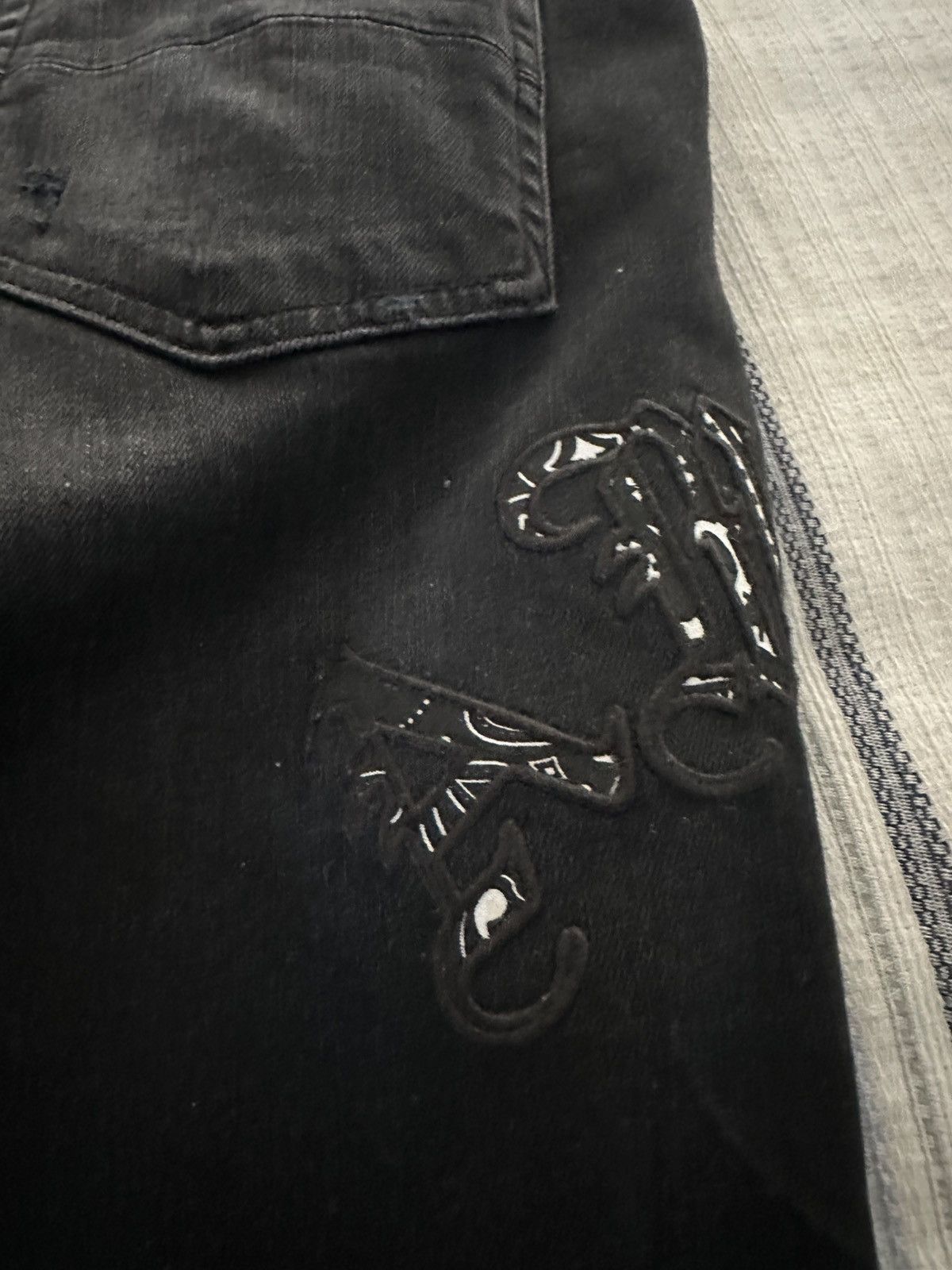 Amiri AMIRI Old English Logo Clay Black Denim Jeans Size US 34 / EU 50 - 7 Thumbnail