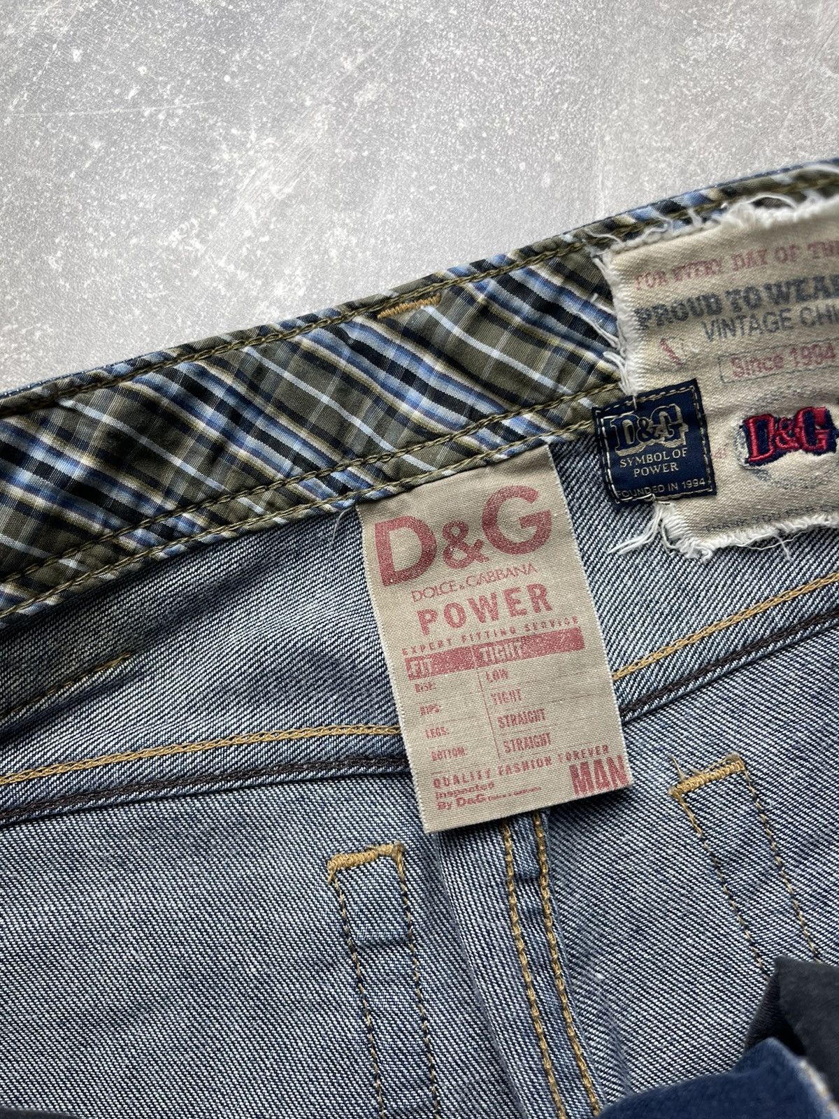 Dolce & Gabbana Dolce & Gabbana D&G Power Straight Slim Denim Jeans Vintage Size US 31 - 10 Thumbnail