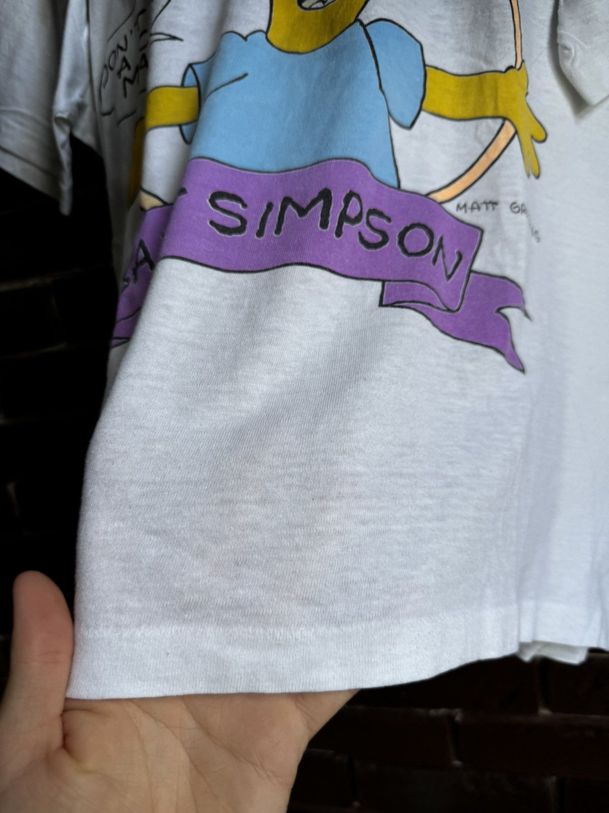 Cartoon Network Vintage 1990 Bart Simpson Don’t Have a Cow Tee Cartoon Movie Size US L / EU 52-54 / 3 - 4 Thumbnail